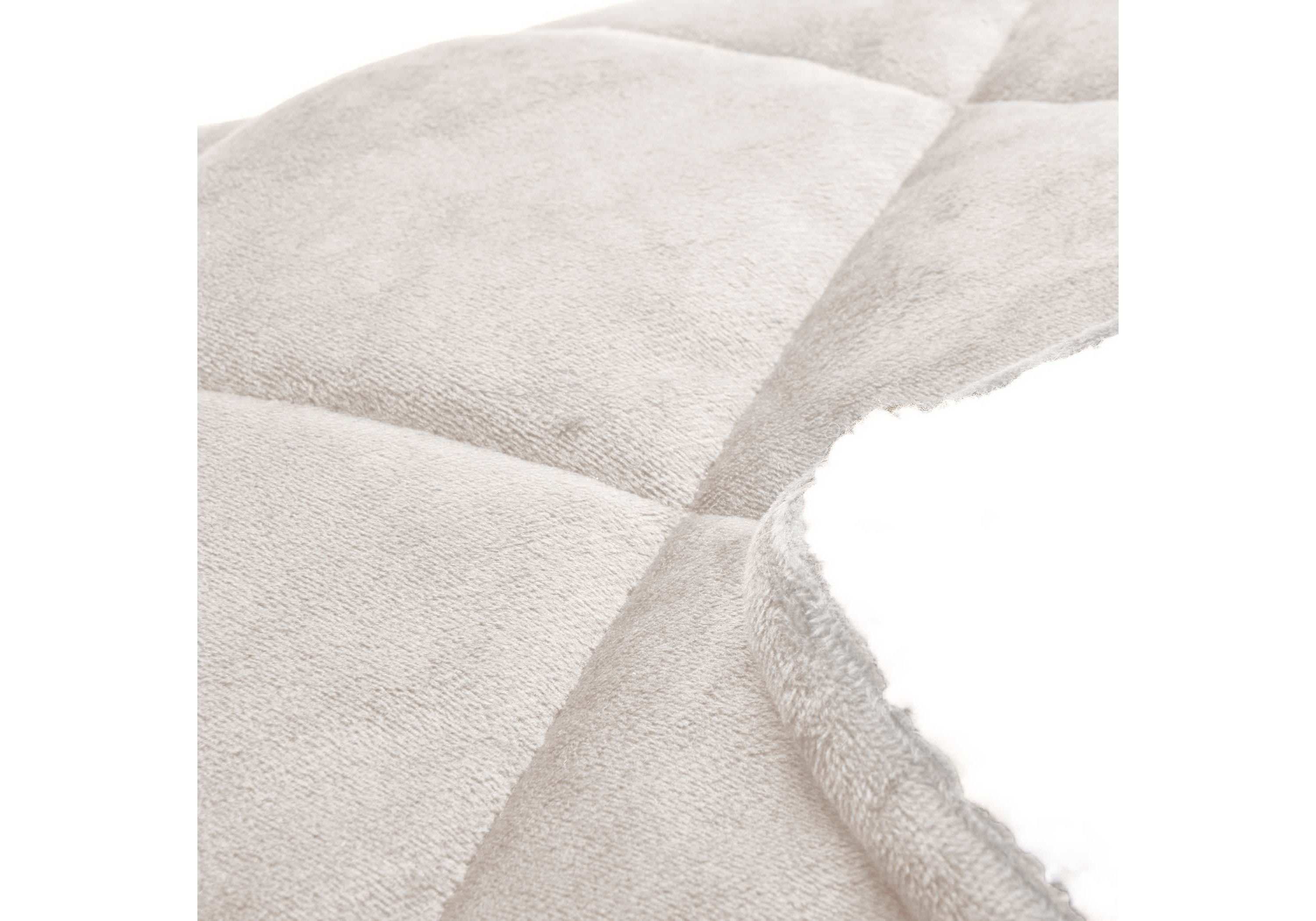 Quilted Velvet and Sherpa Foot Pocket Throw Blush
