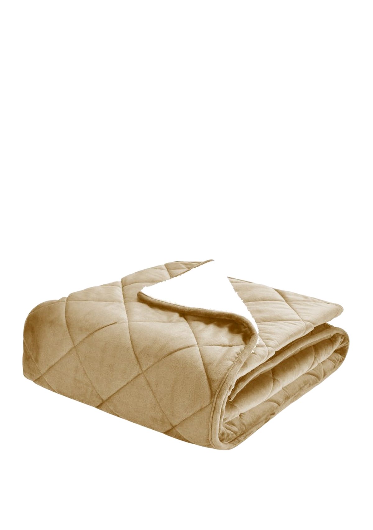  Velvet and Sherpa Foot Pocket Throw