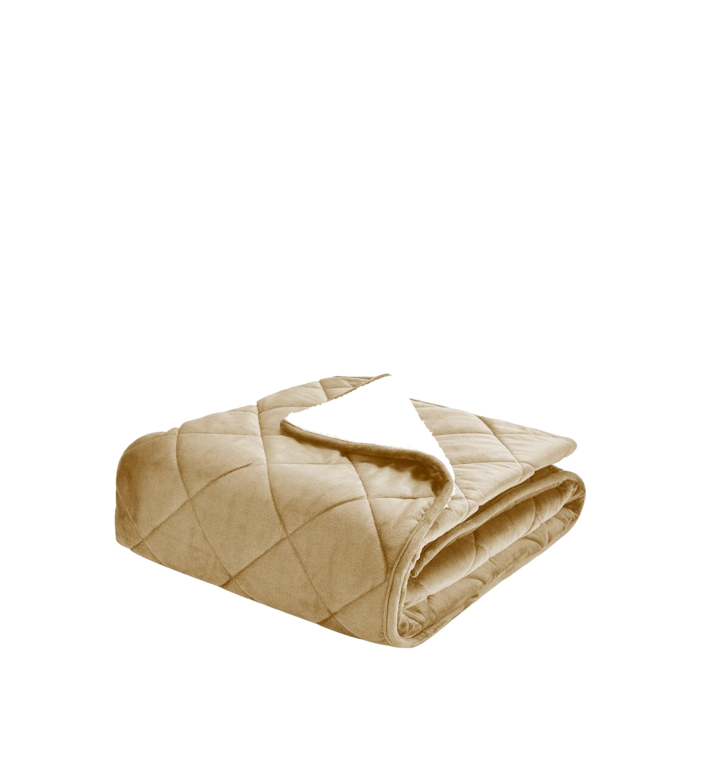  Velvet and Sherpa Foot Pocket Throw