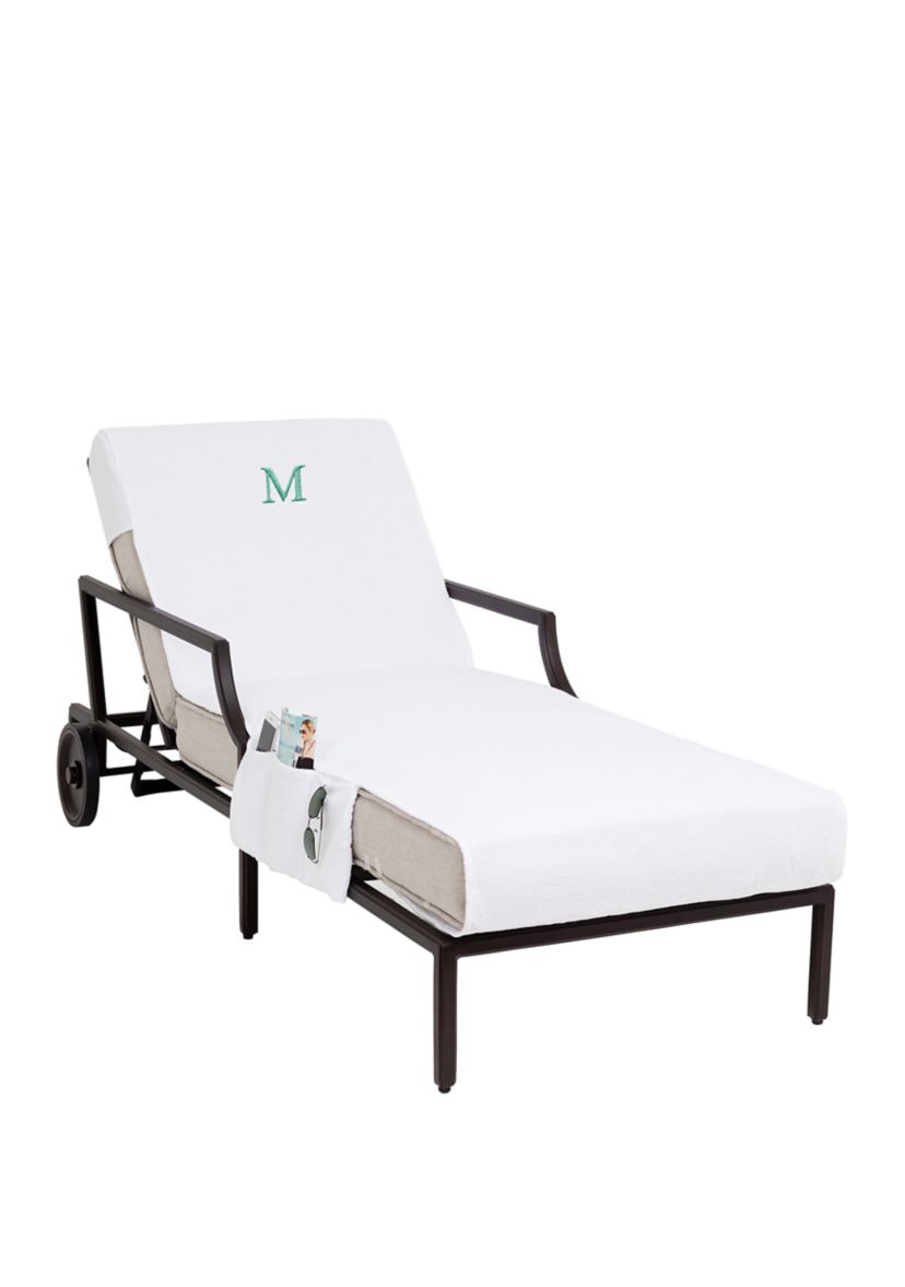 Personalized Standard Size Chaise Lounge Cover with Side Pockets
