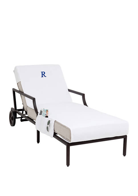 Personalized Standard Size Chaise Lounge Cover with Side Pockets