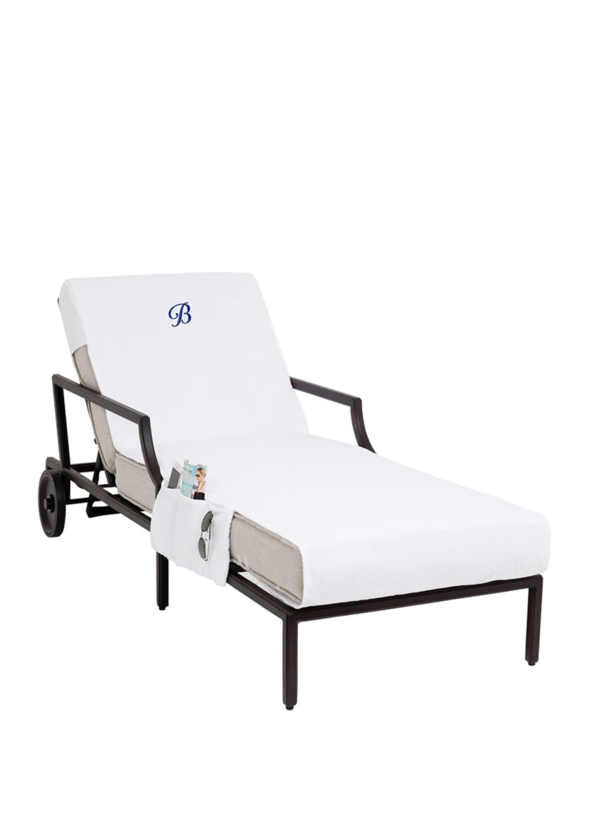 Personalized Standard Size Chaise Lounge Cover with Side Pockets