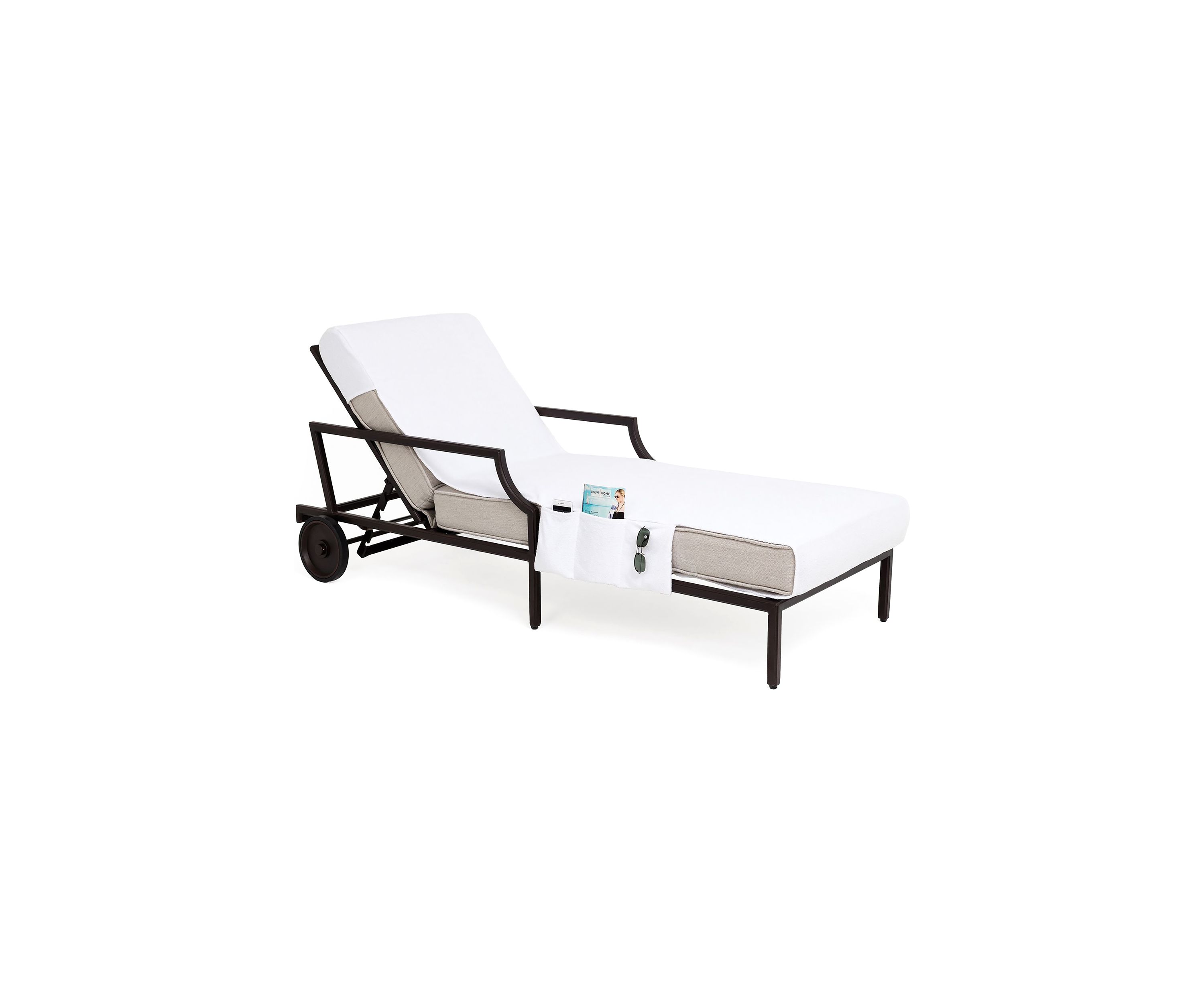 Standard Size Chaise Lounge Cover with Side Pockets