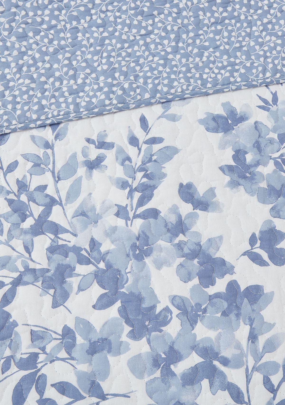 Philomena Blue Cotton Quilt Set