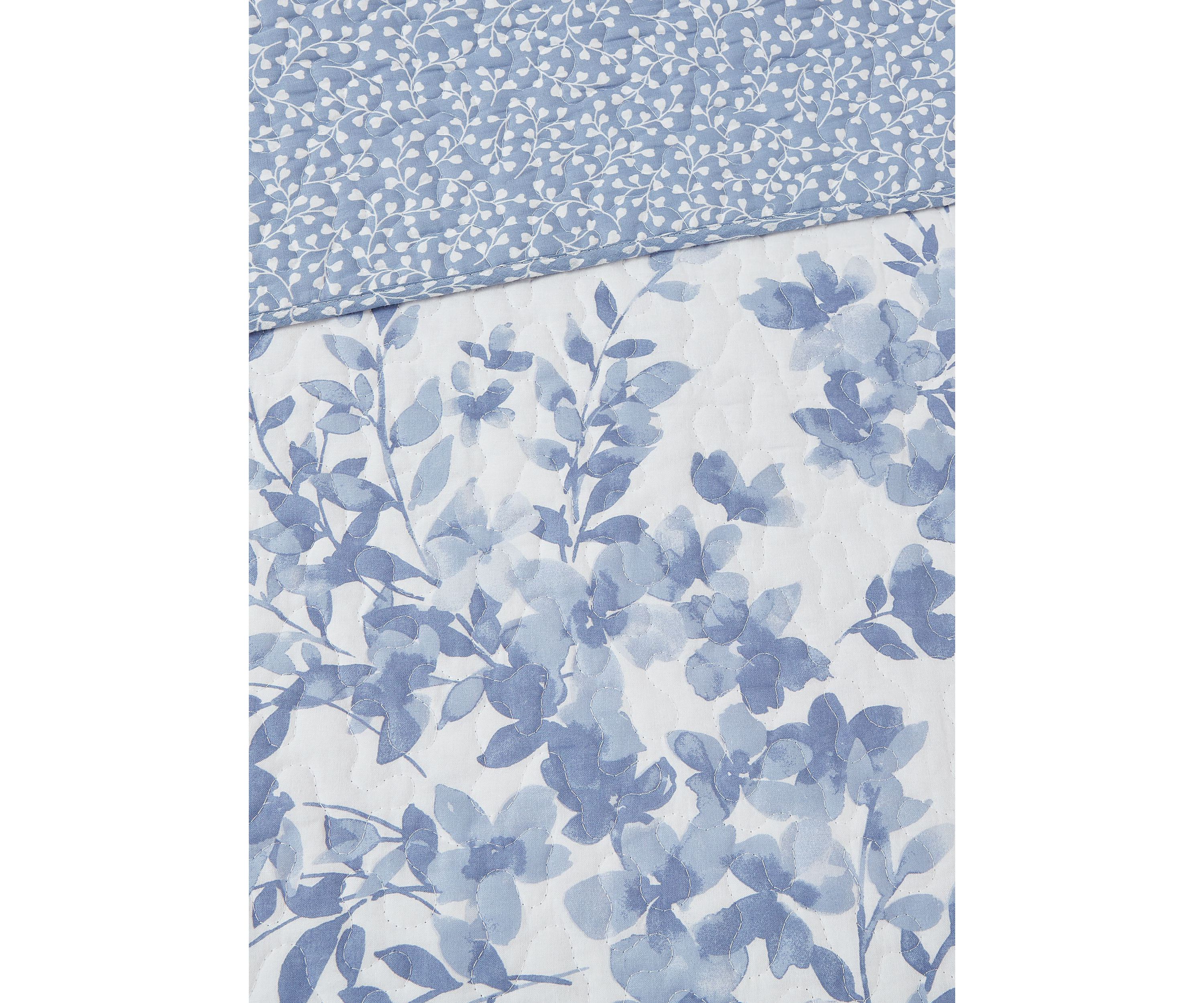Philomena Blue Cotton Quilt Set