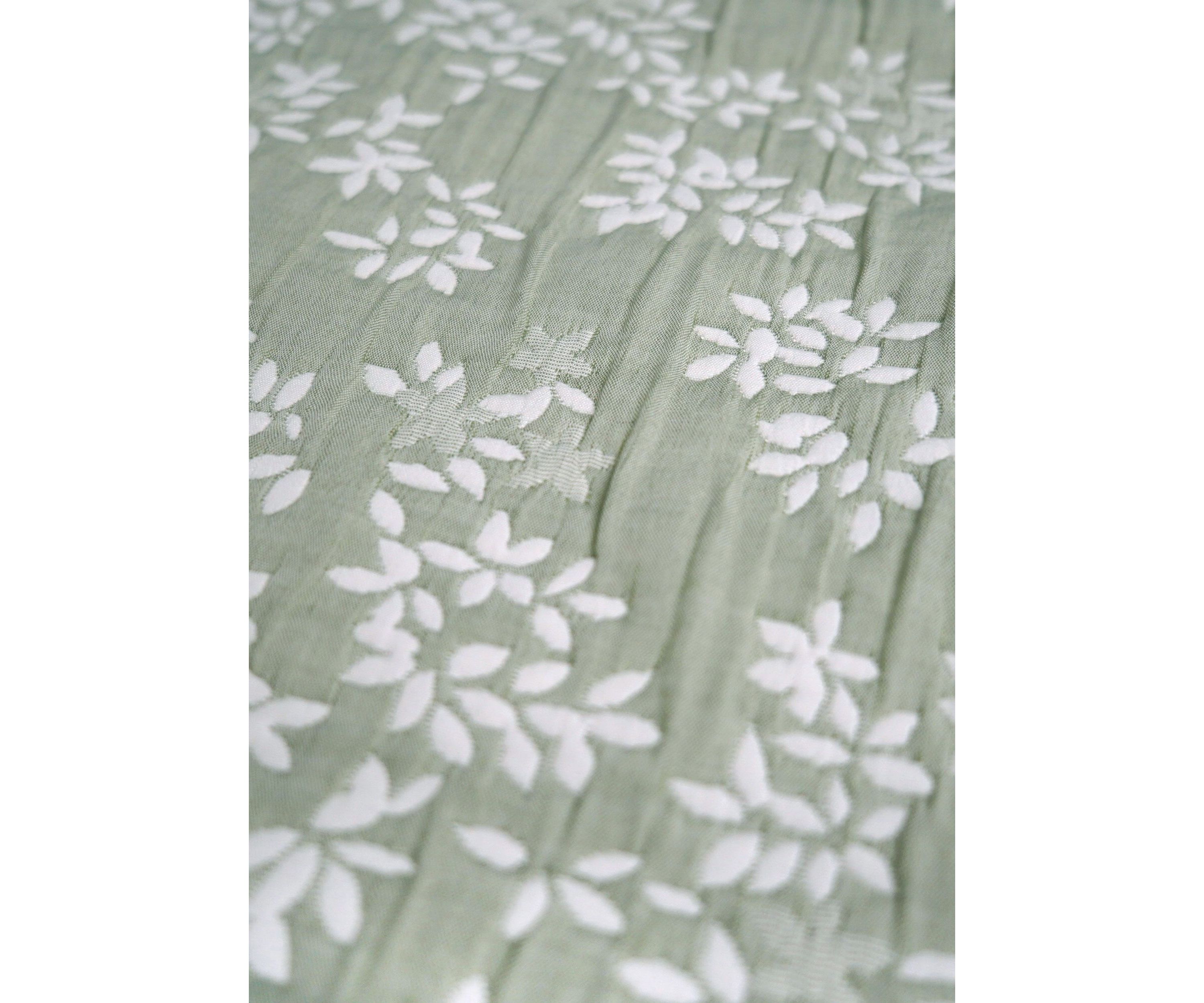 Annabella Floral Desert Sage Soft Matelasse Jacquard Quilt Set