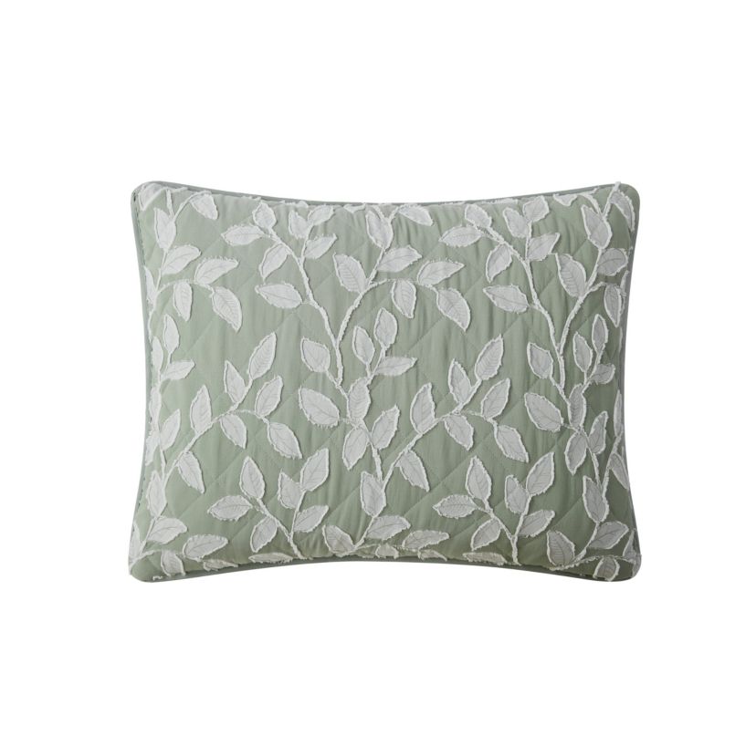 Arbor Sage Green 2-3 Piece Clipped Texture Quilt Set