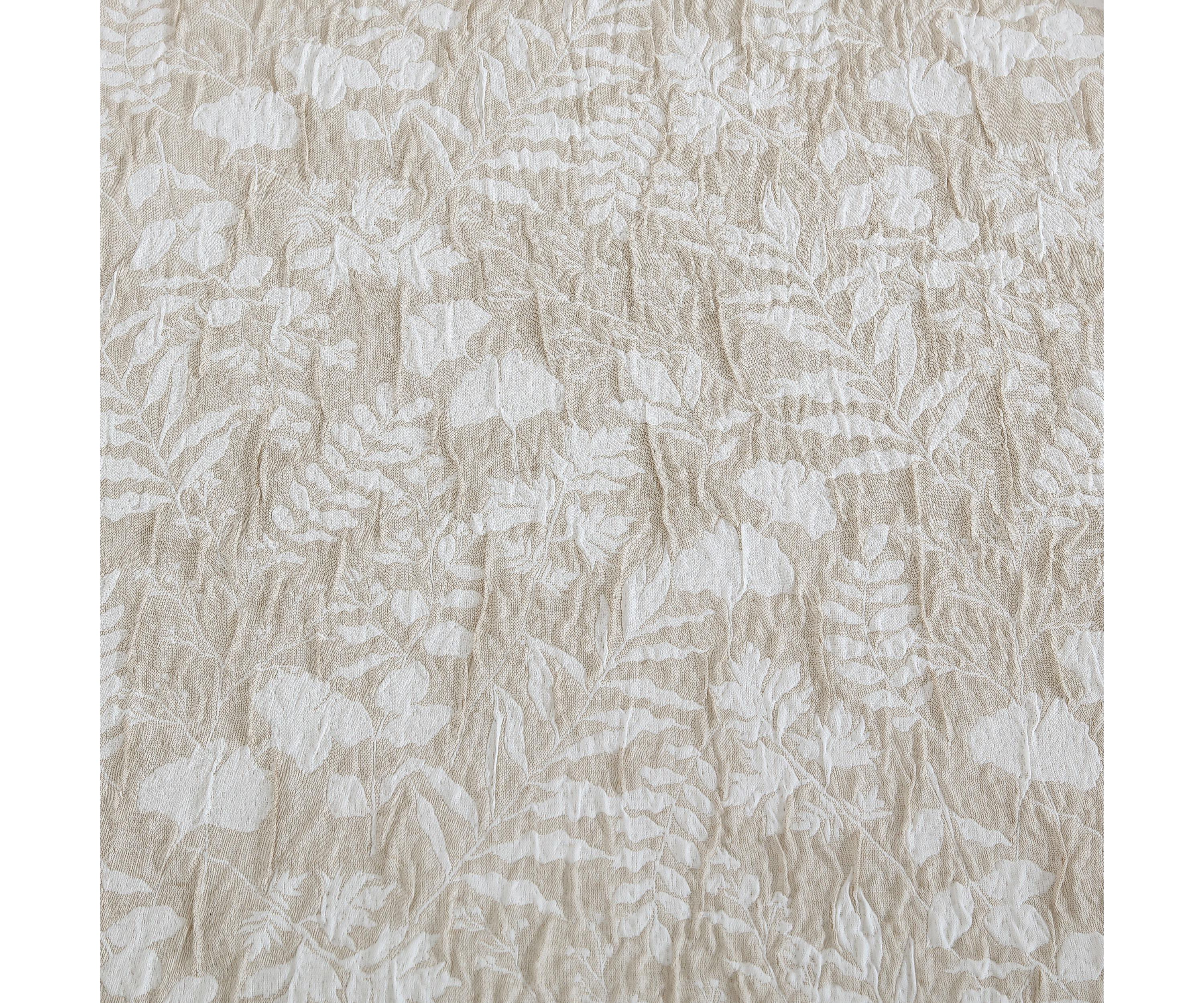 Turning Leaf Neutral 2-3 Piece Woven Matelasse Crinkle Jacquard Comforter Set