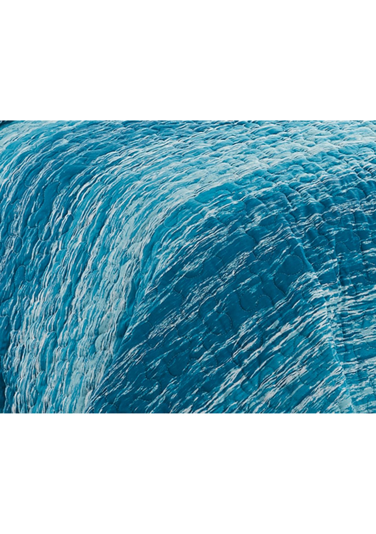 Ocean Stripe  Reversible Pre Washed Cotton Quilt Set