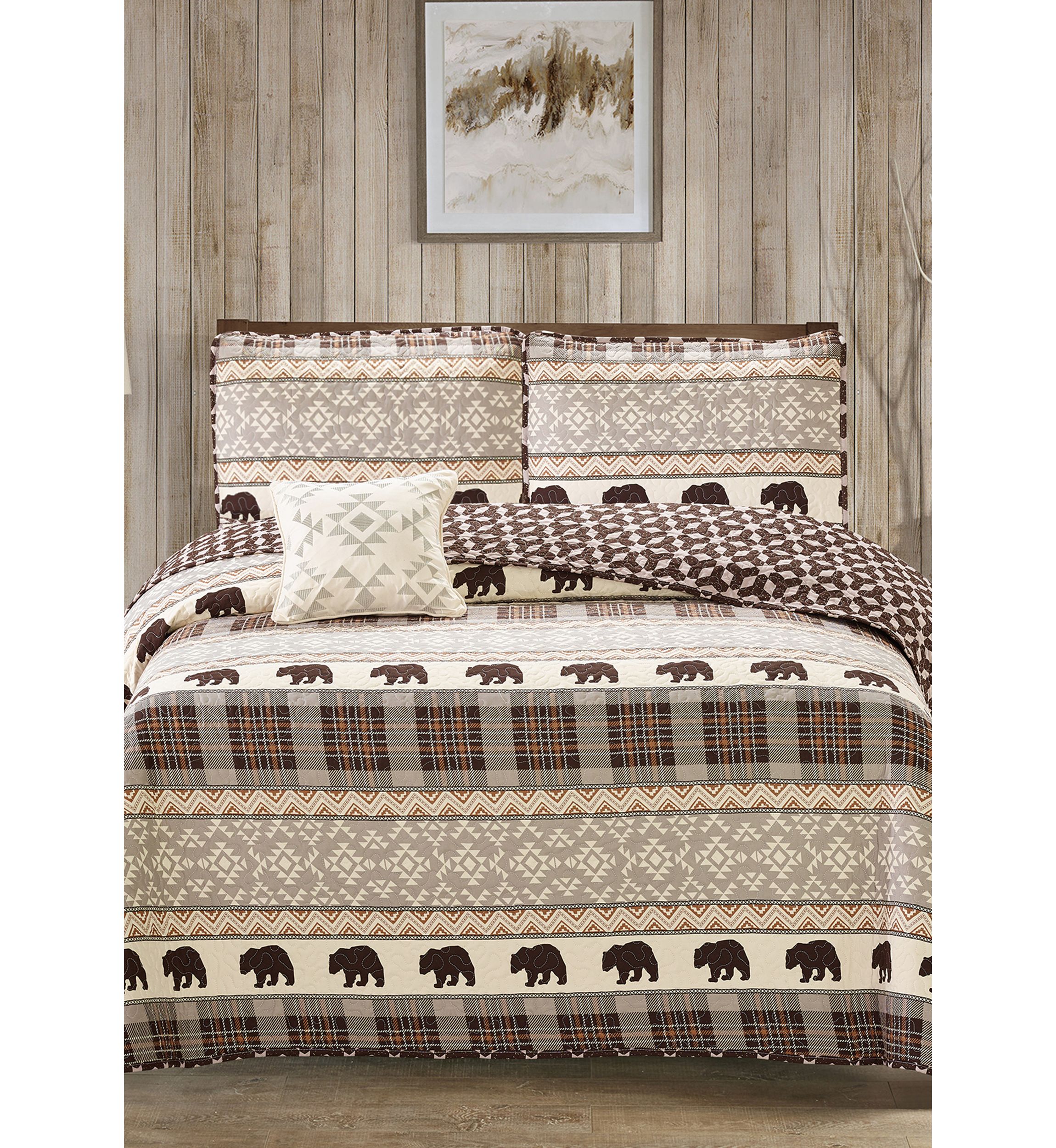 Grizzly Reversible Quilt Set