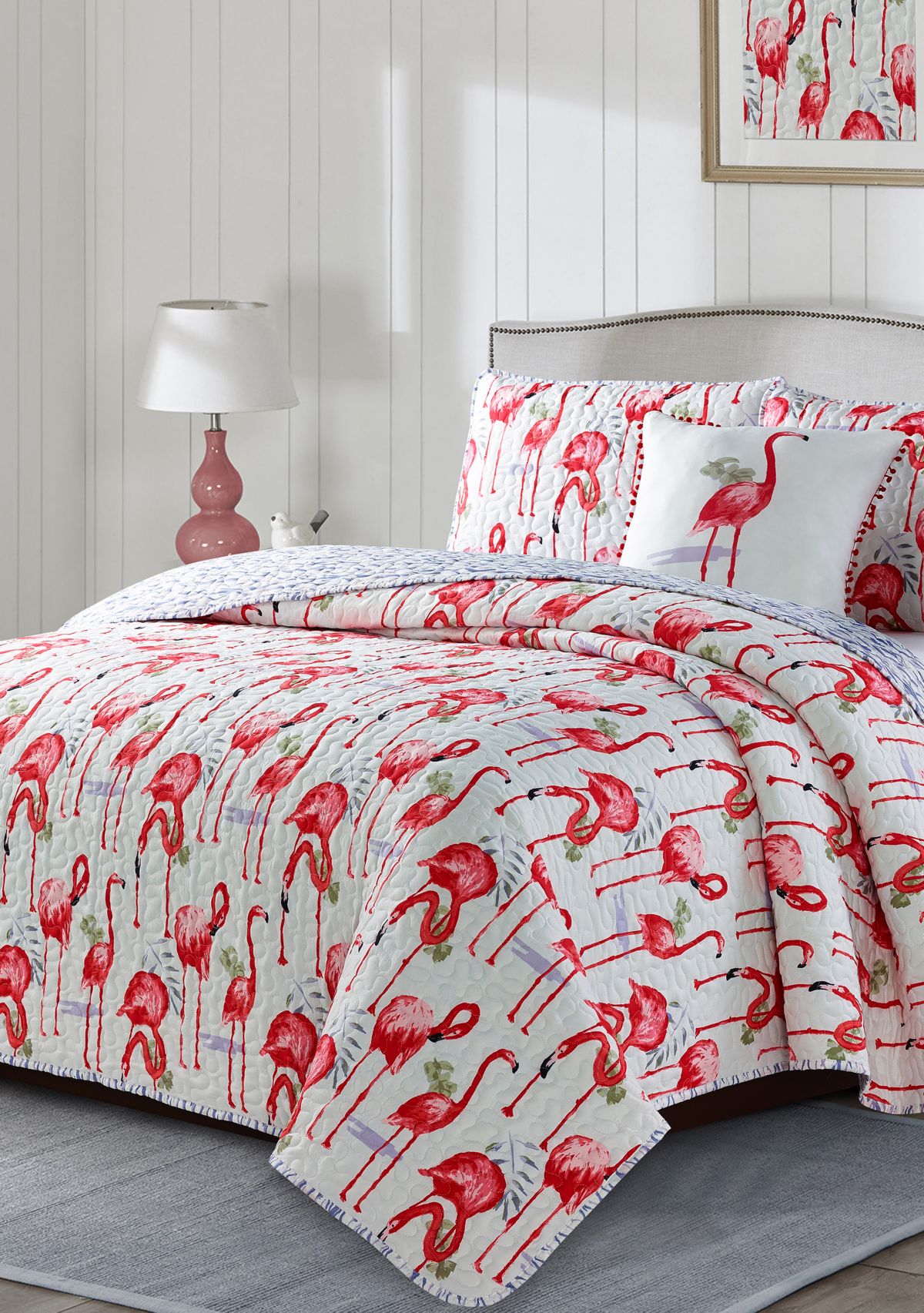 Fancy Flamingo Quilt Set 