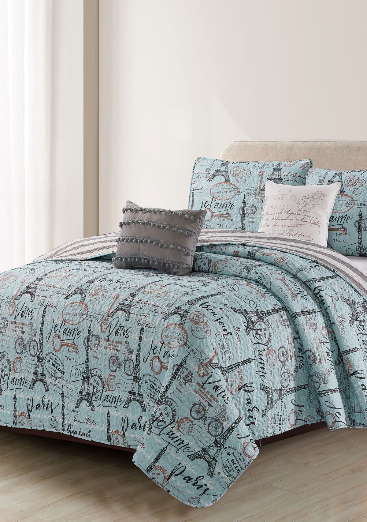 Travel to Paris Quilt Set