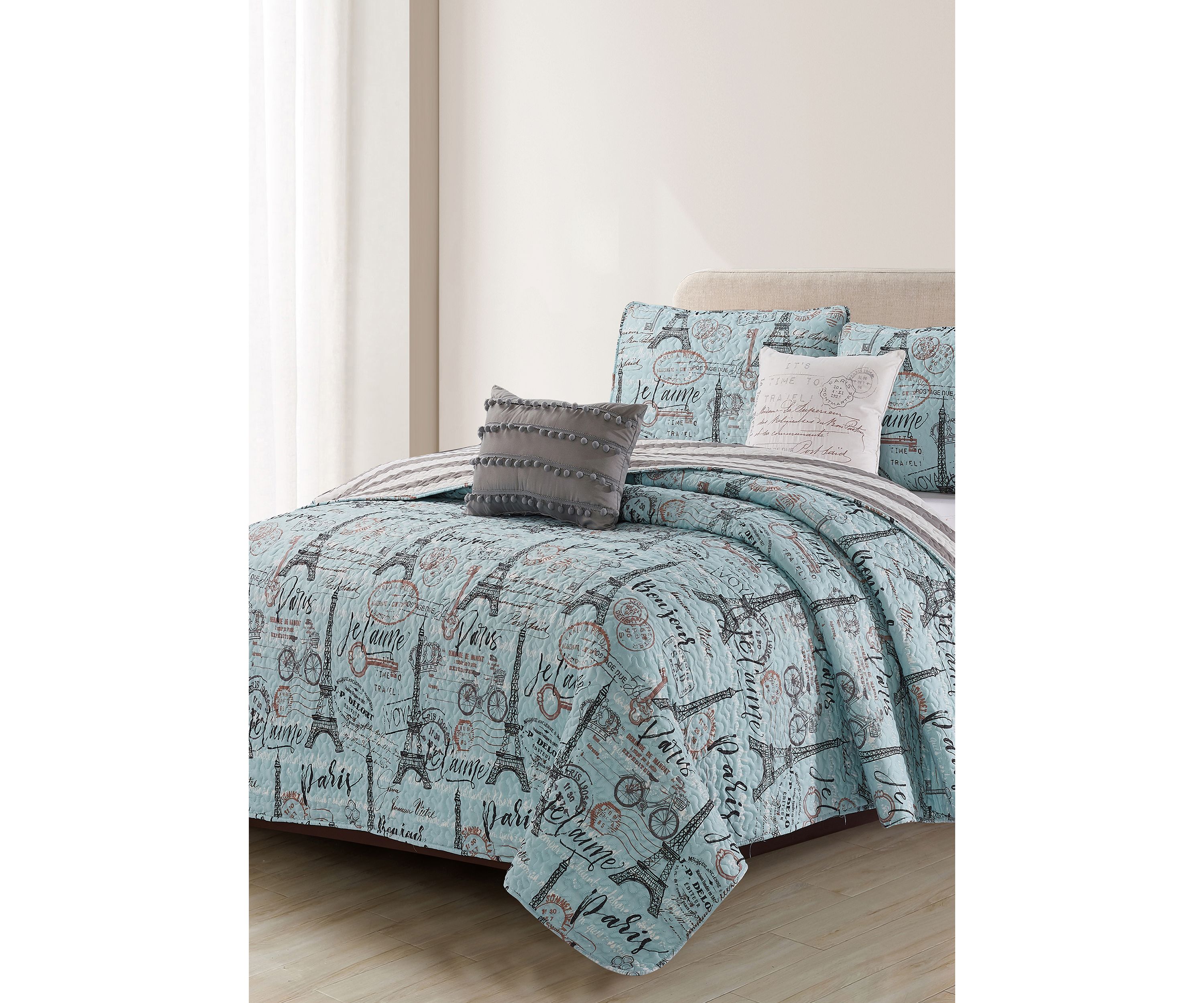 Travel to Paris Quilt Set