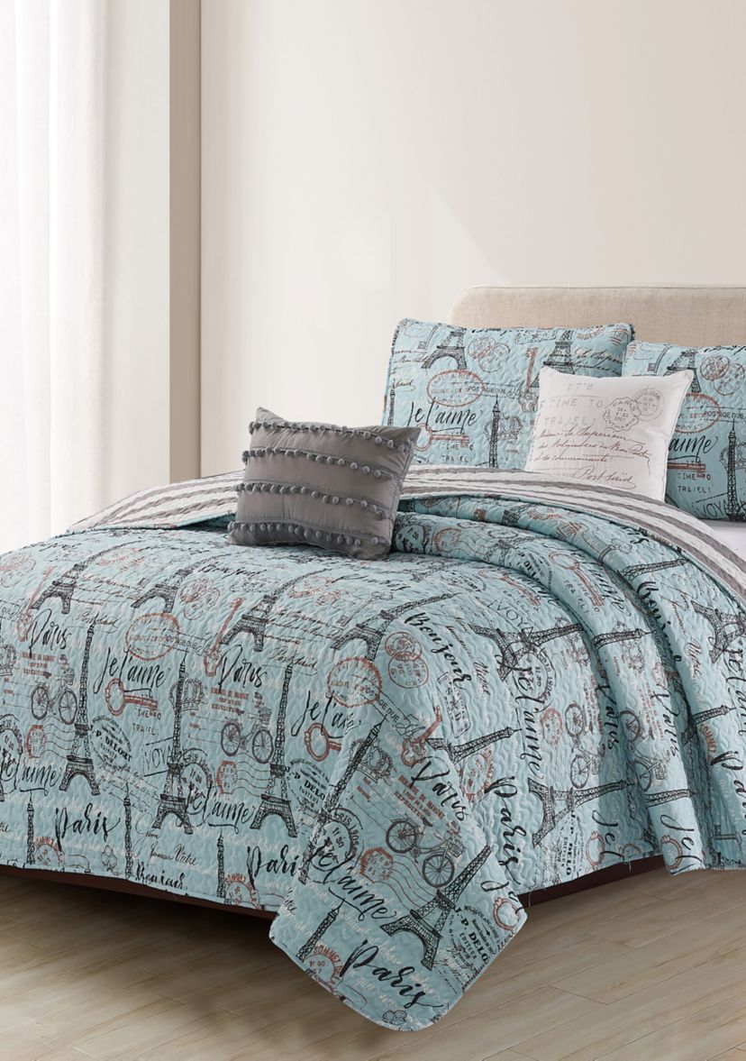 Travel to Paris Quilt Set
