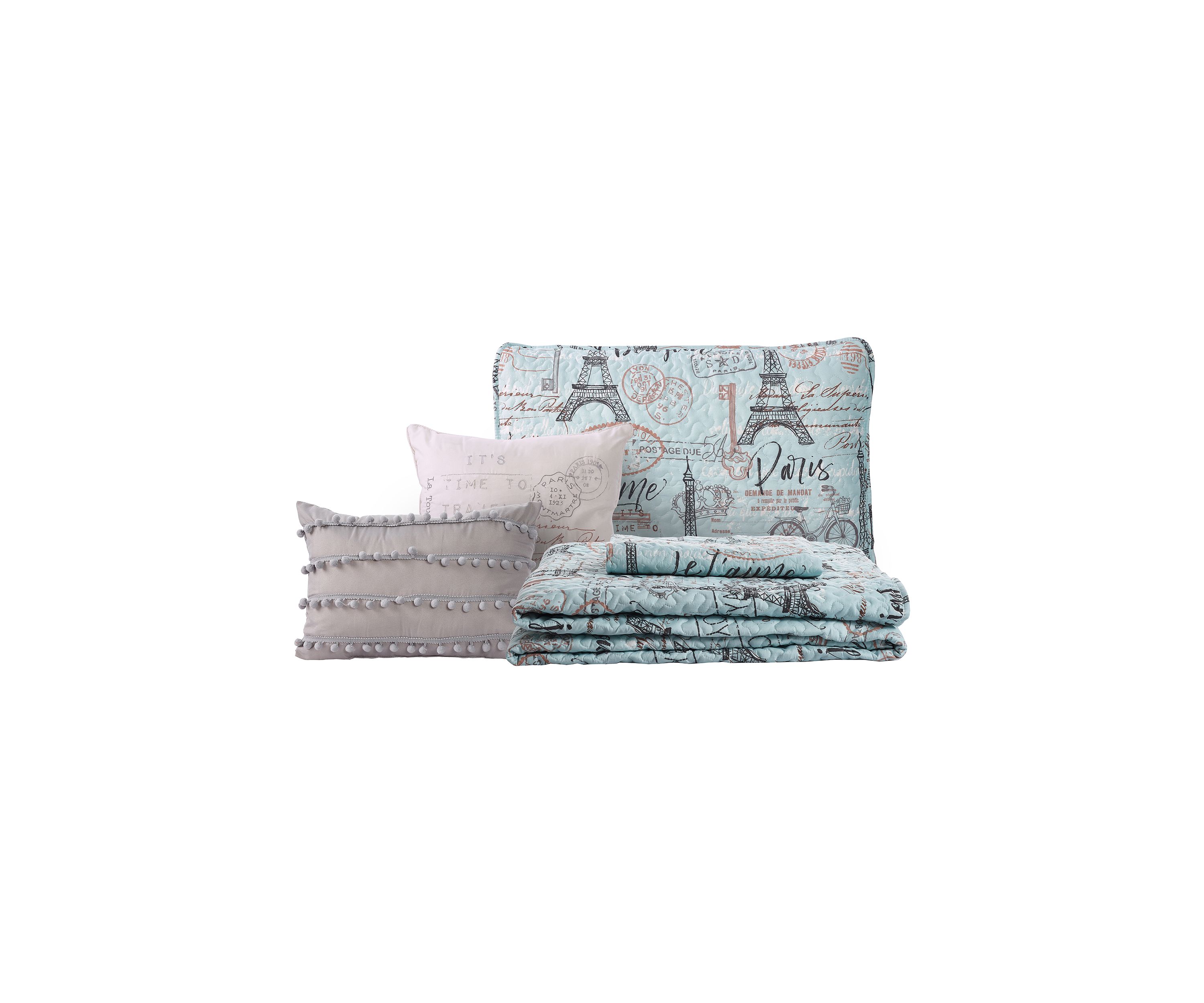 Travel to Paris Quilt Set