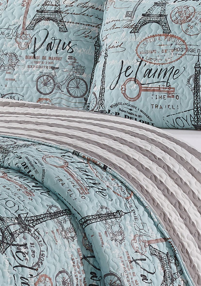 Travel to Paris Quilt Set