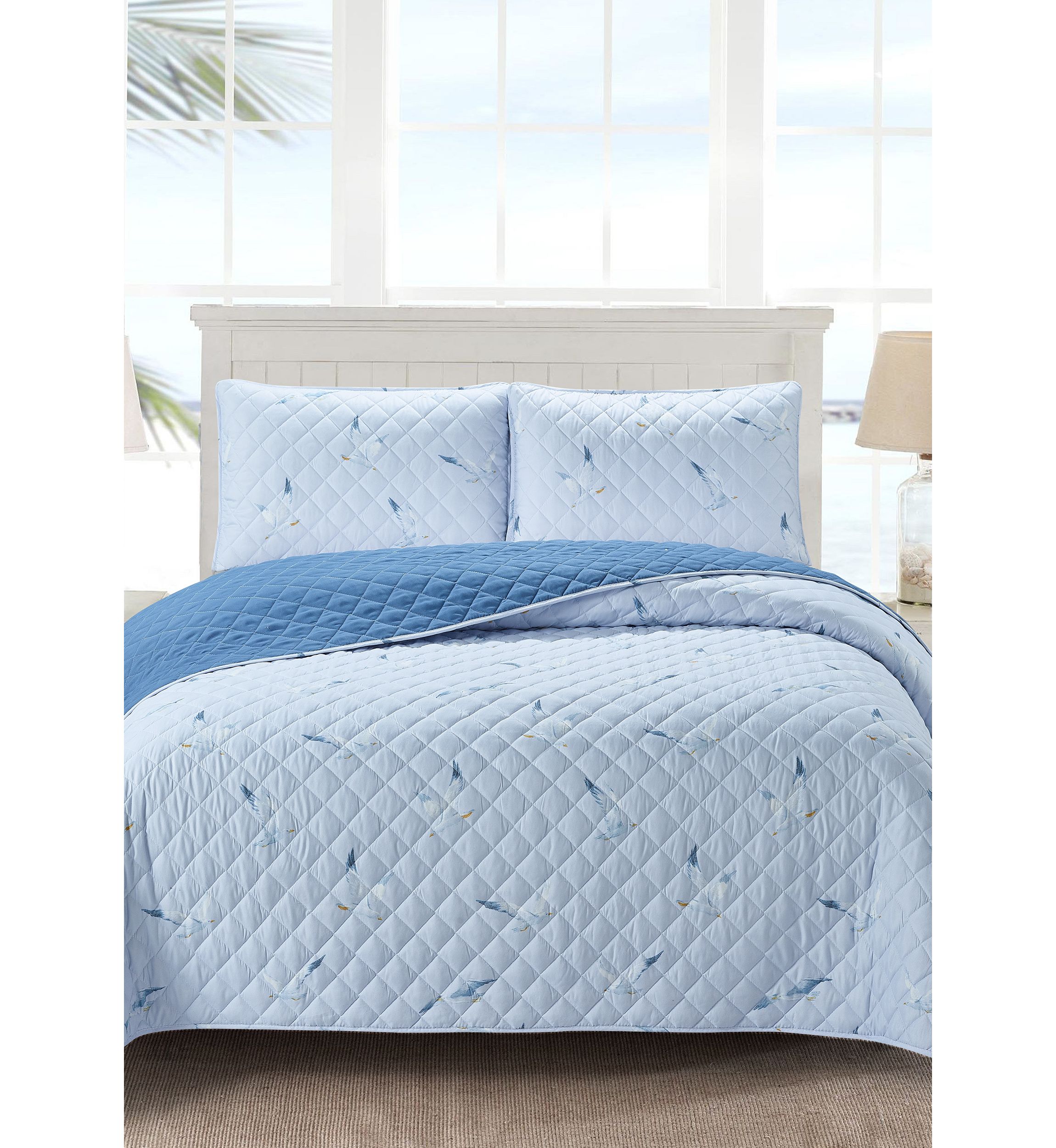Montego Bay Seagull Cove Reversible Quilt Set