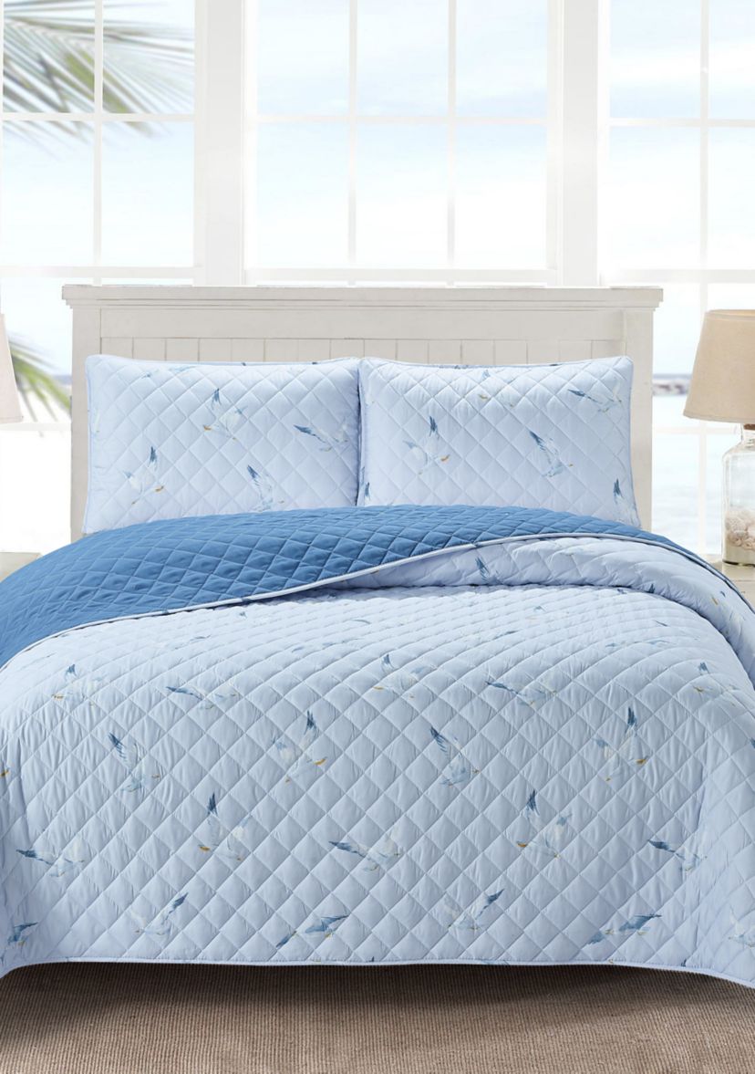 Montego Bay Seagull Cove Reversible Quilt Set