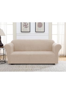 Solid Striae Slipcover for Sofa