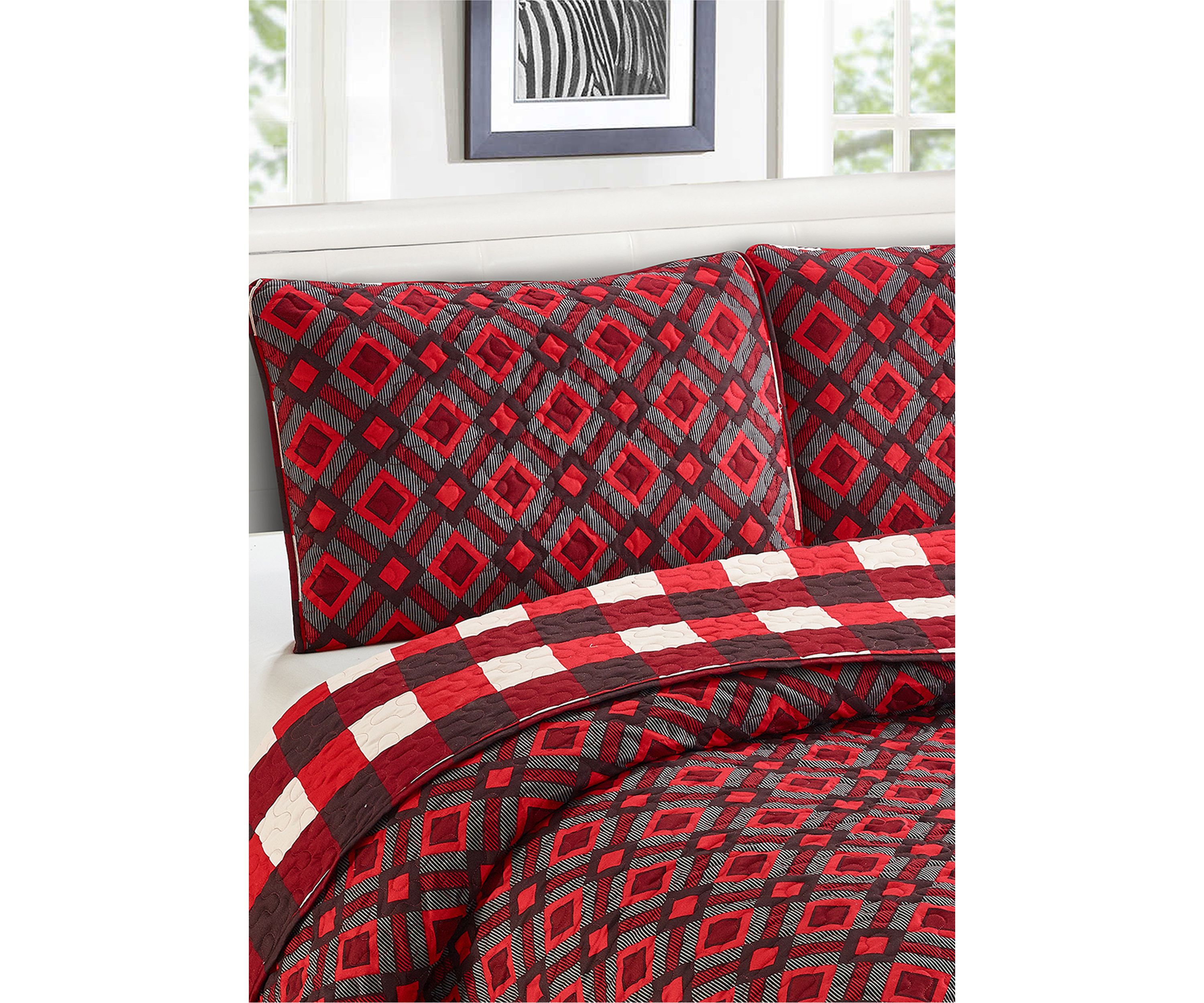 Cottage Plaid Quilt Set