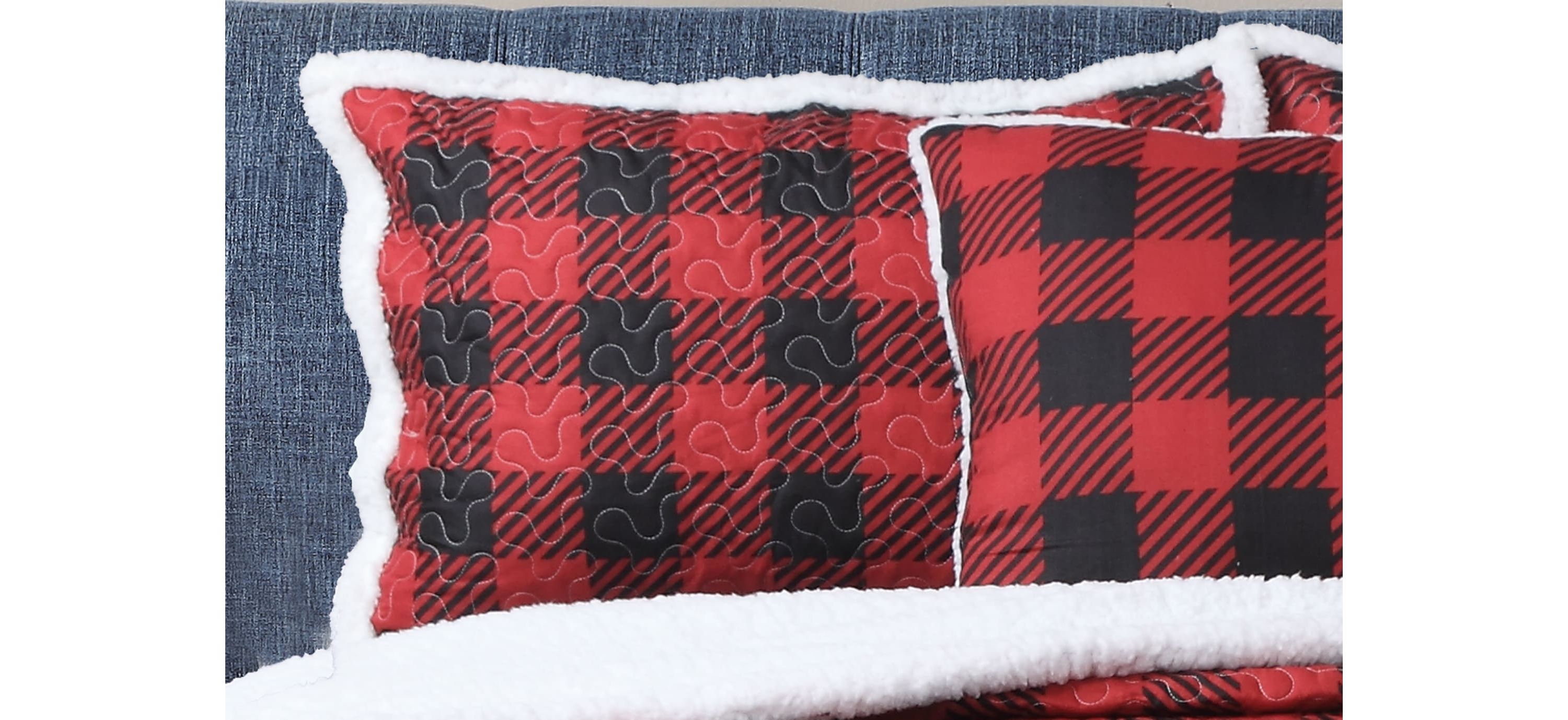 Canyon Plaid Sherpa 3-piece Quilt Set