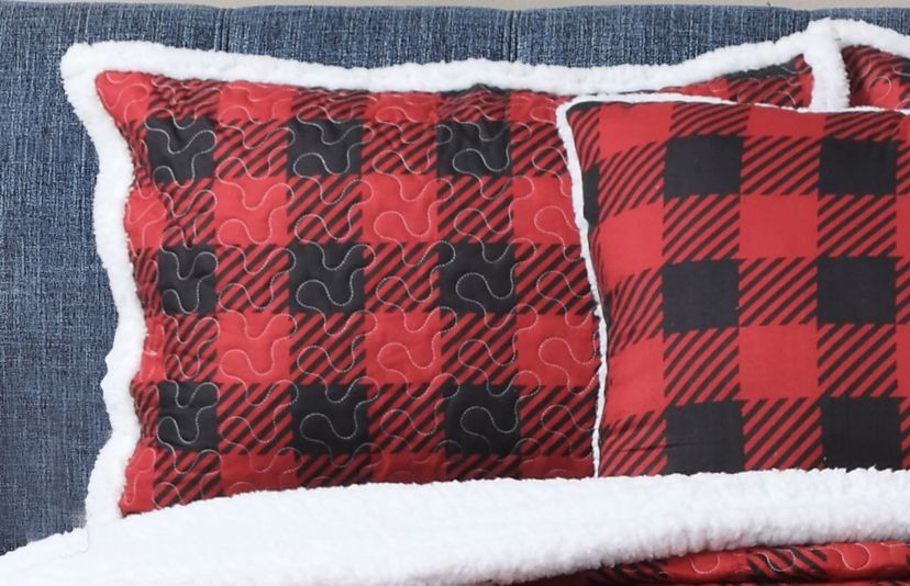 Canyon Plaid Sherpa 3-piece Quilt Set