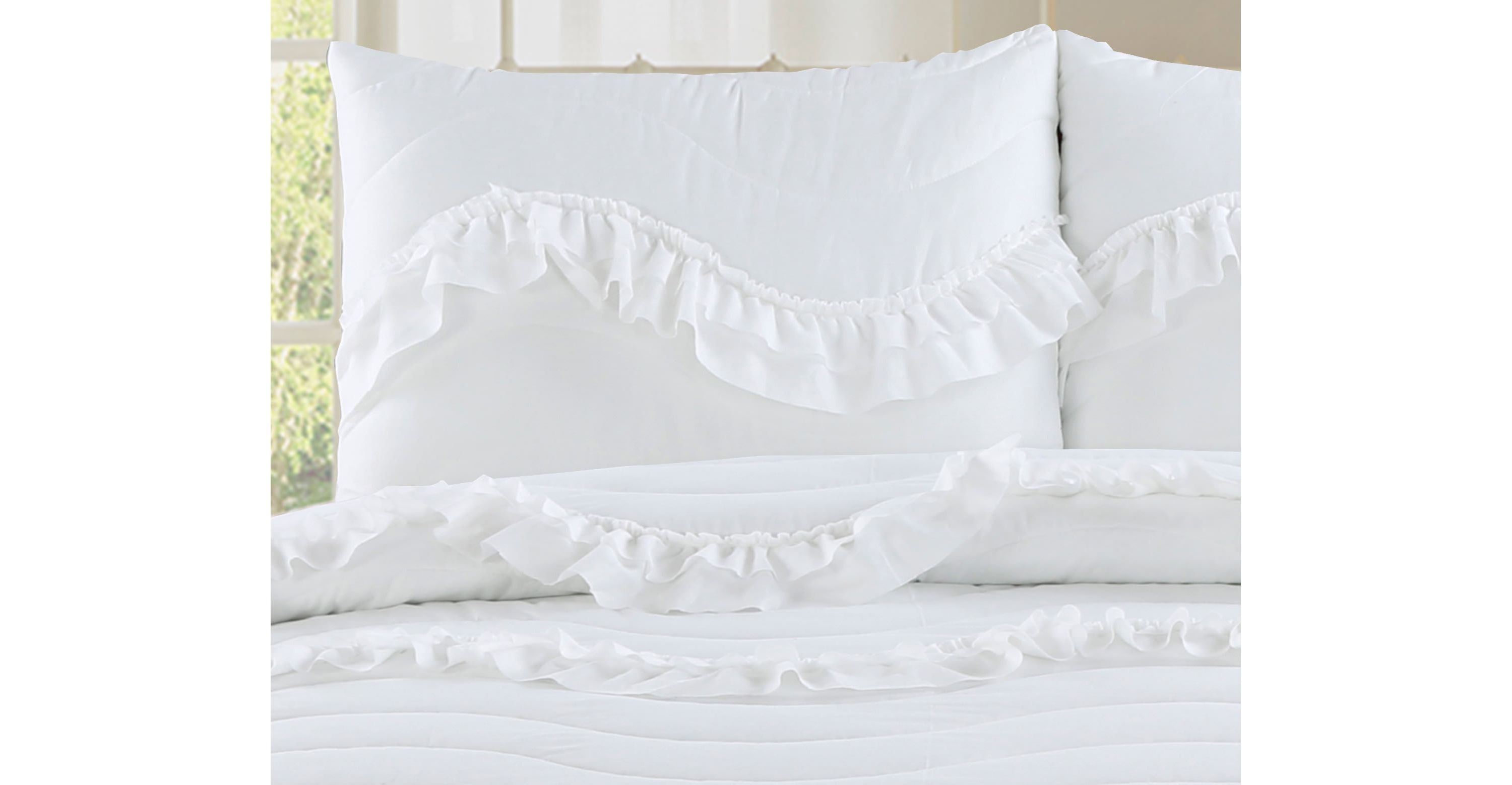 Charlotte Ruffle 3-piece Quilt Set