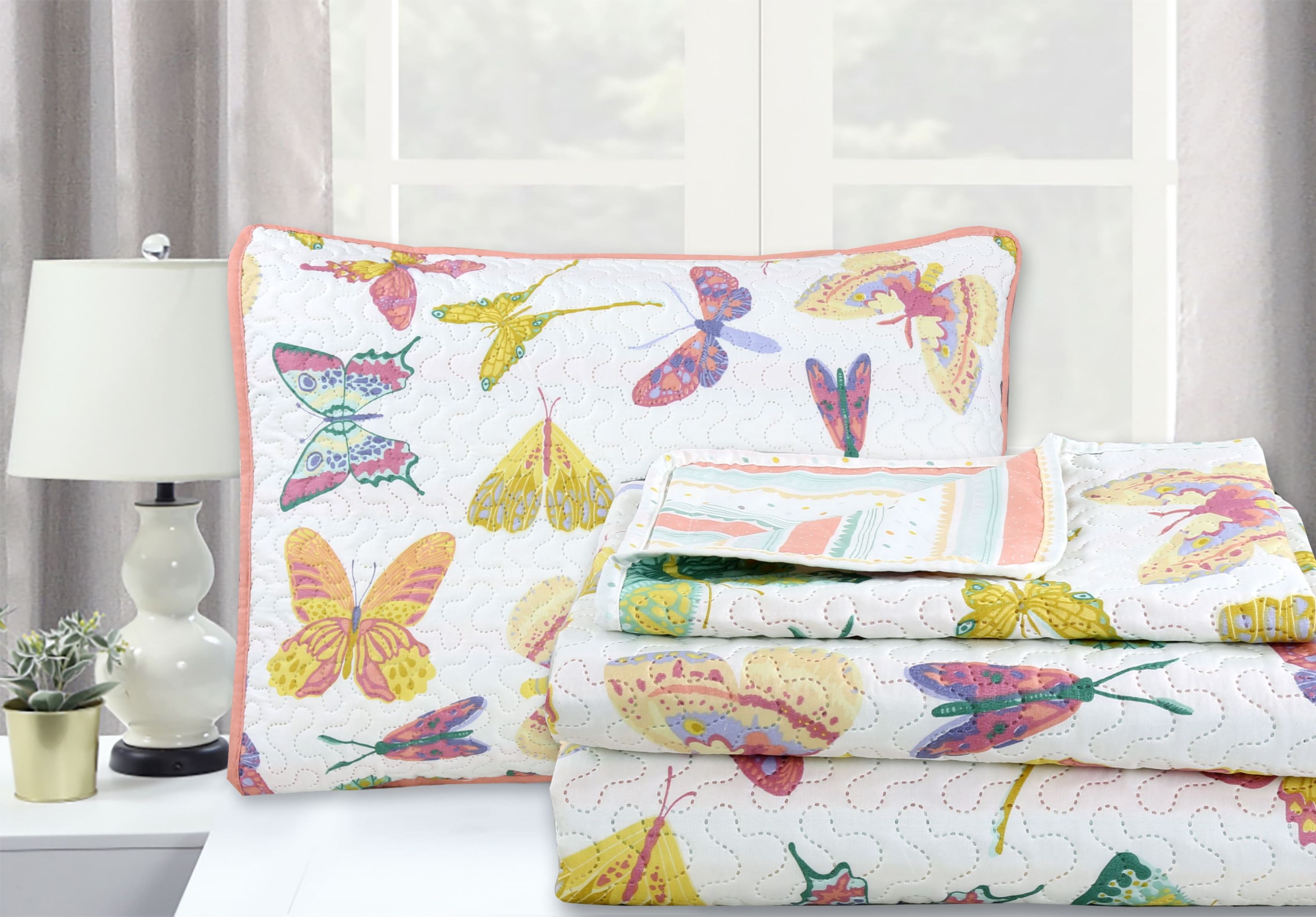 Emma Butterfly 2-piece Quilt Set