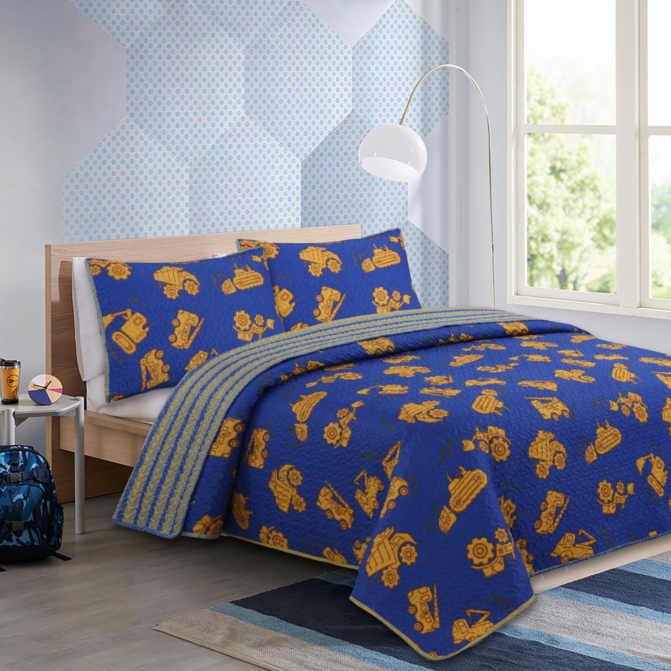 Constructon Trucks 3-piece Quilt Set