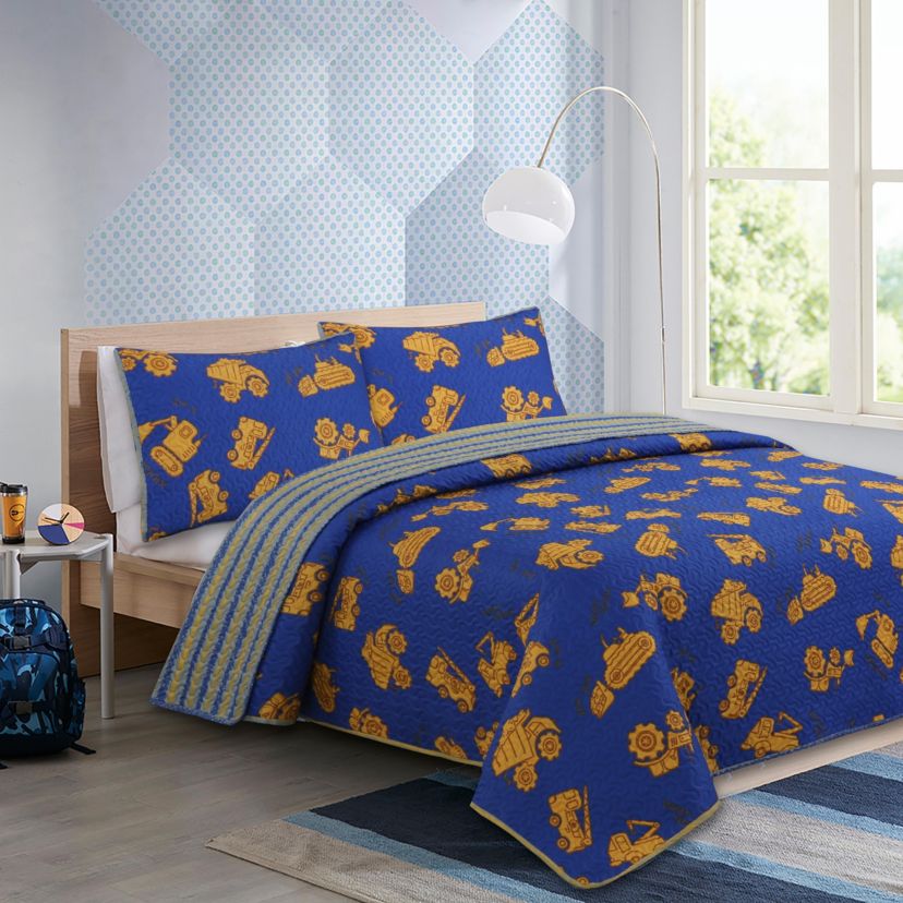 Constructon Trucks 3-piece Quilt Set