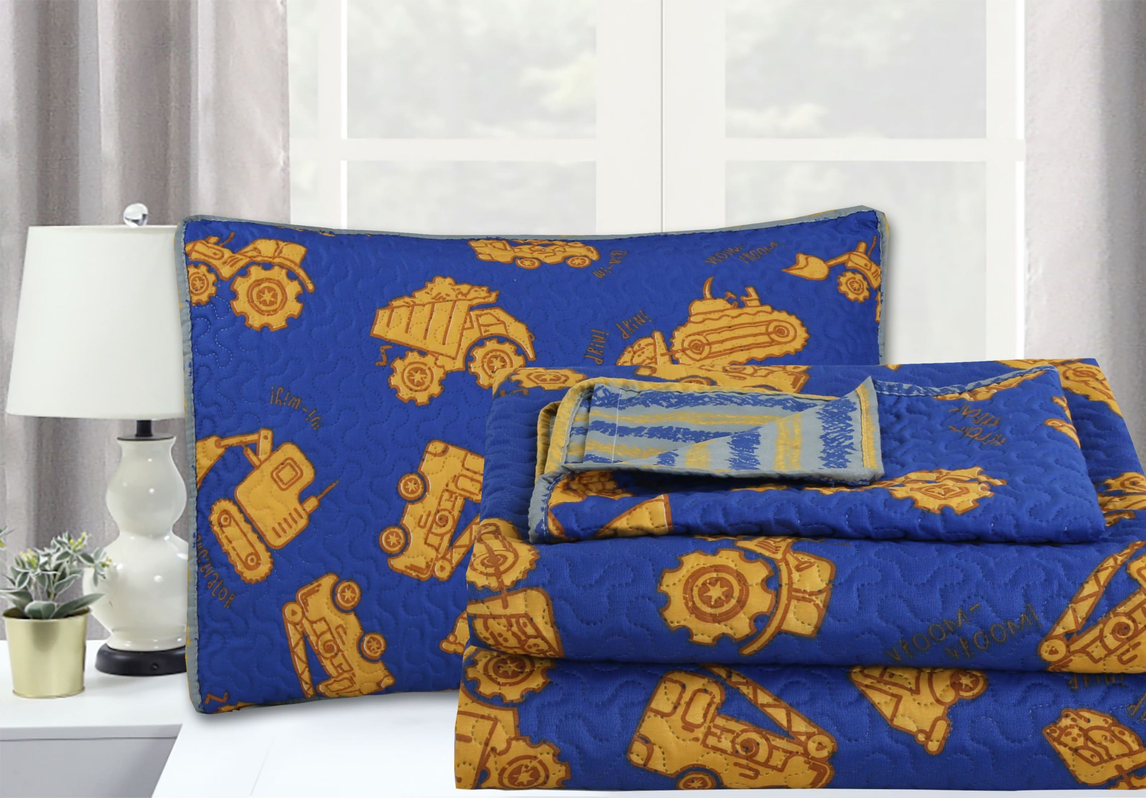 Constructon Trucks 3-piece Quilt Set