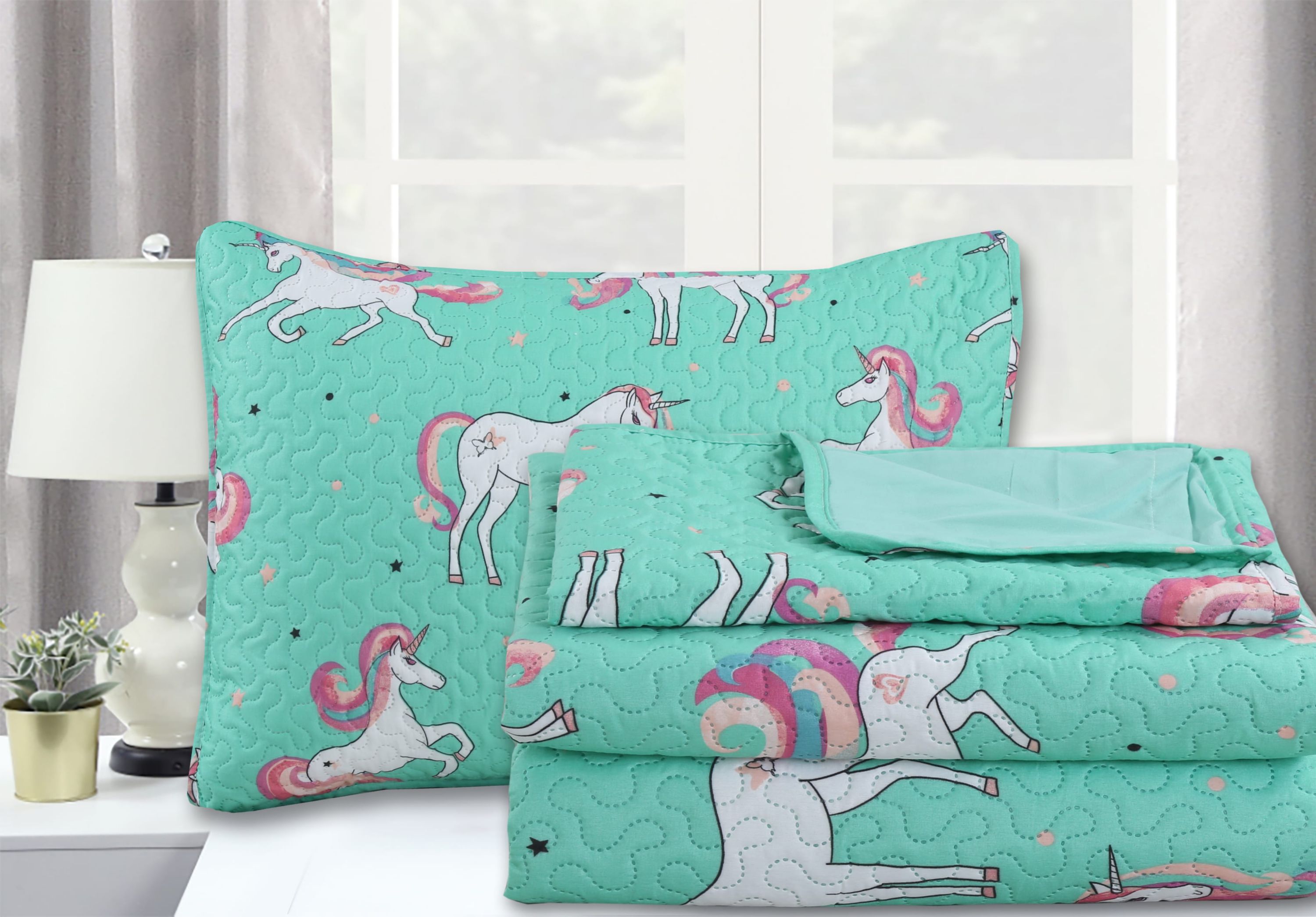 Unicorn 2-piece Quilt Set