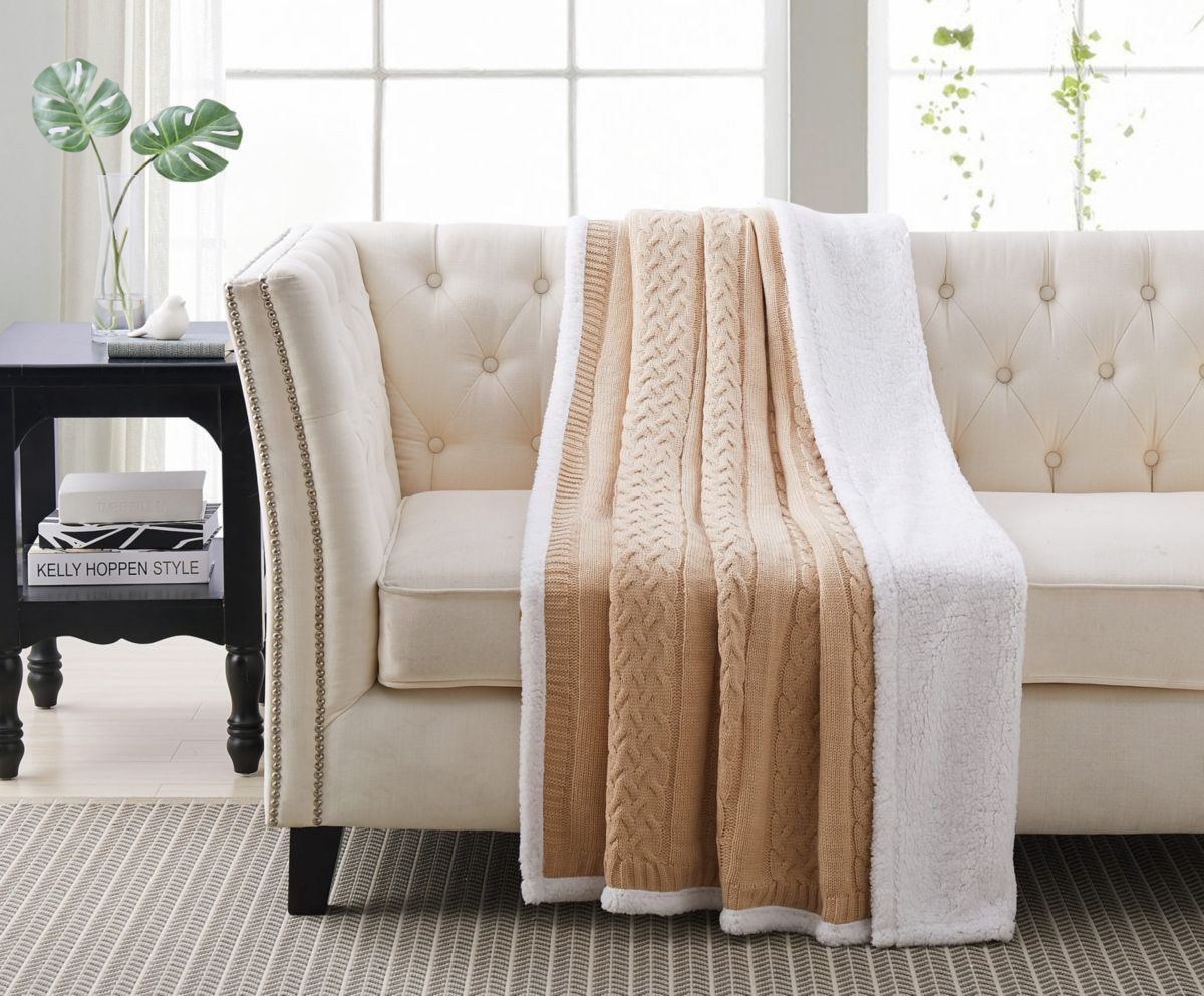 Sweater and Sherpa Throw