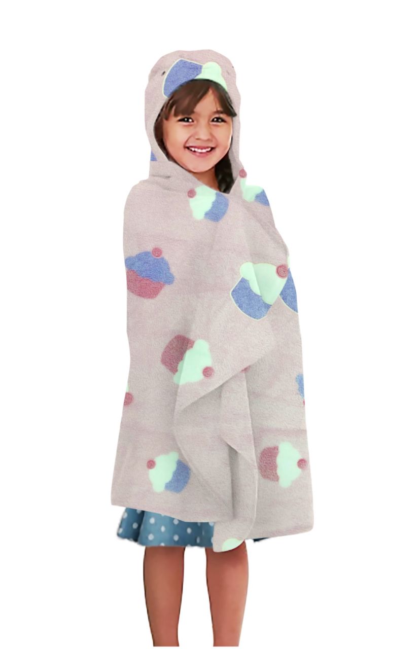 Kids Hooded Paw and Bones Throw