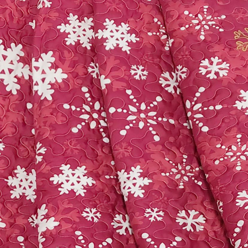 Snowflake Red Sherpa Throw