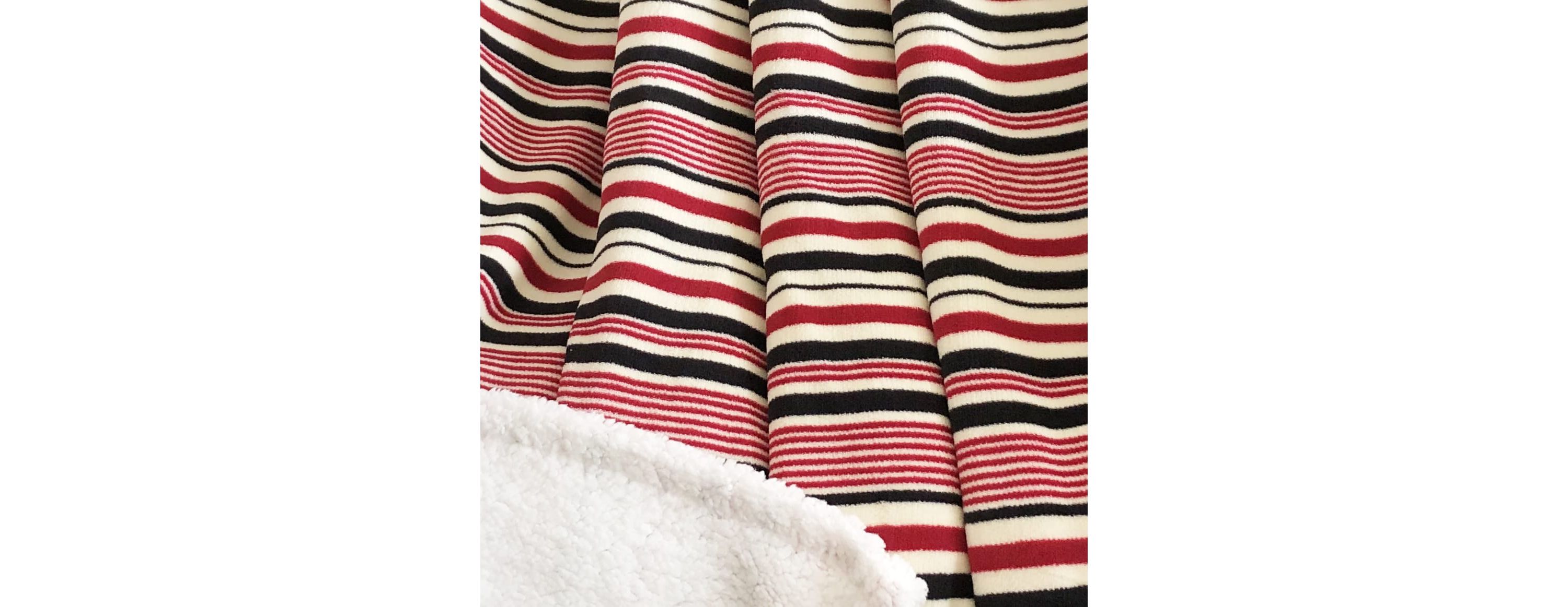 Myloo Stripe Reverse to Sherpa Throw