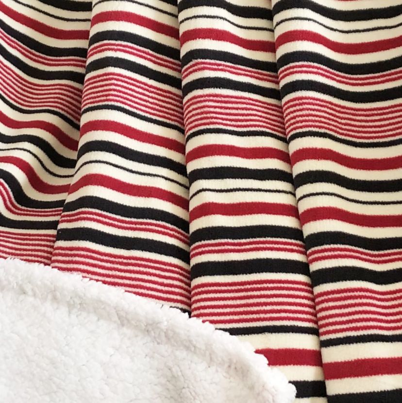 Myloo Stripe Reverse to Sherpa Throw