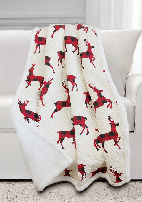 Harper Lane Claus Quilted Sherpa Throw