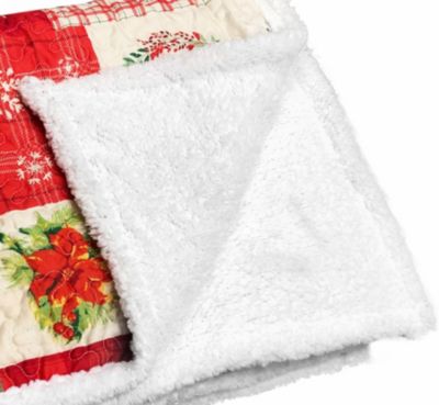 Holiday Patchwork Sherpa Throw