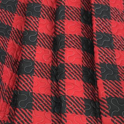 Red and Black Plaid Sherpa Throw