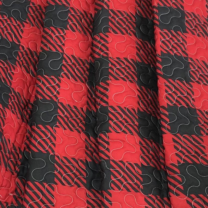 Red and Black Plaid Sherpa Throw