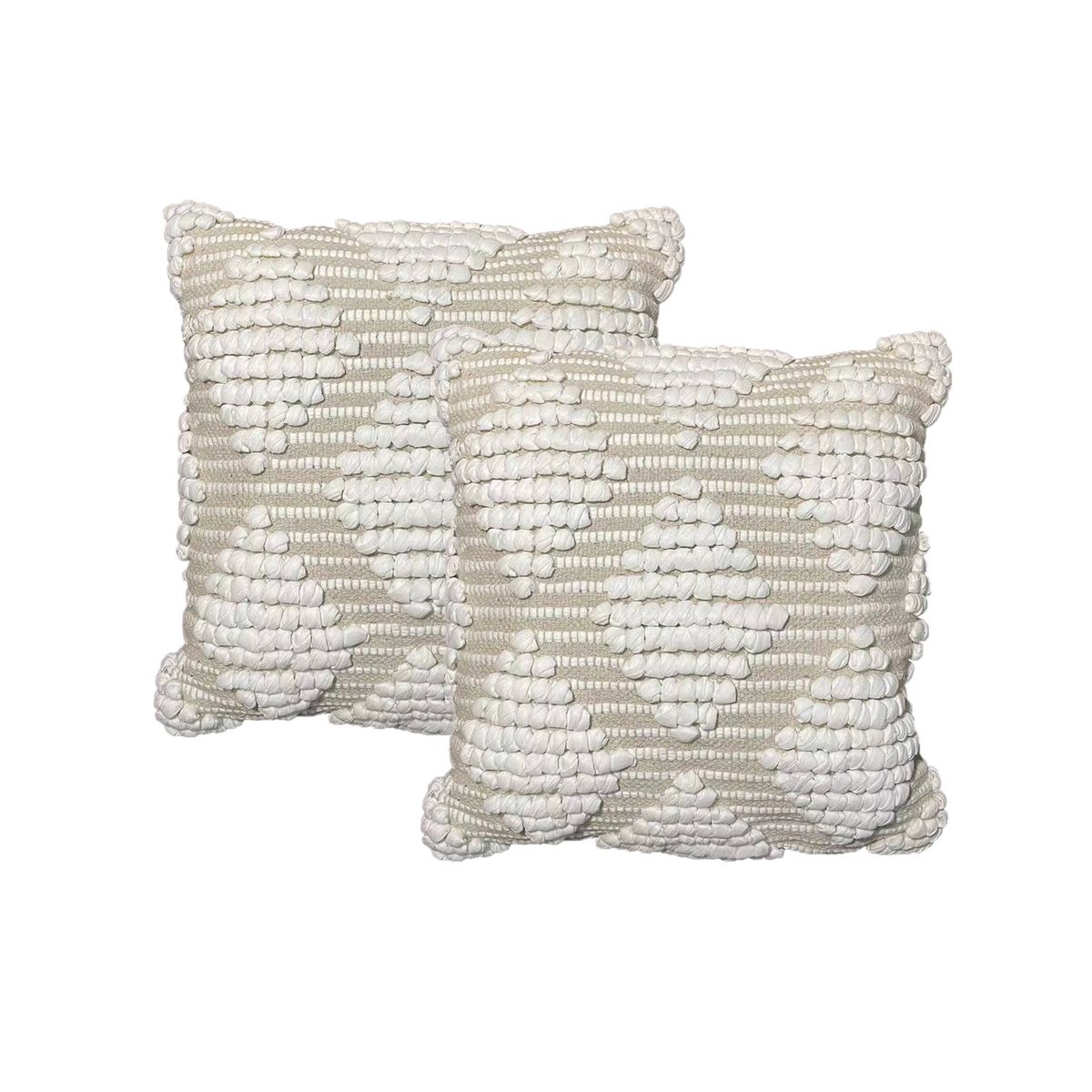 Maxa Cotton Decorative Throw Pillows  18x18" 2 pack