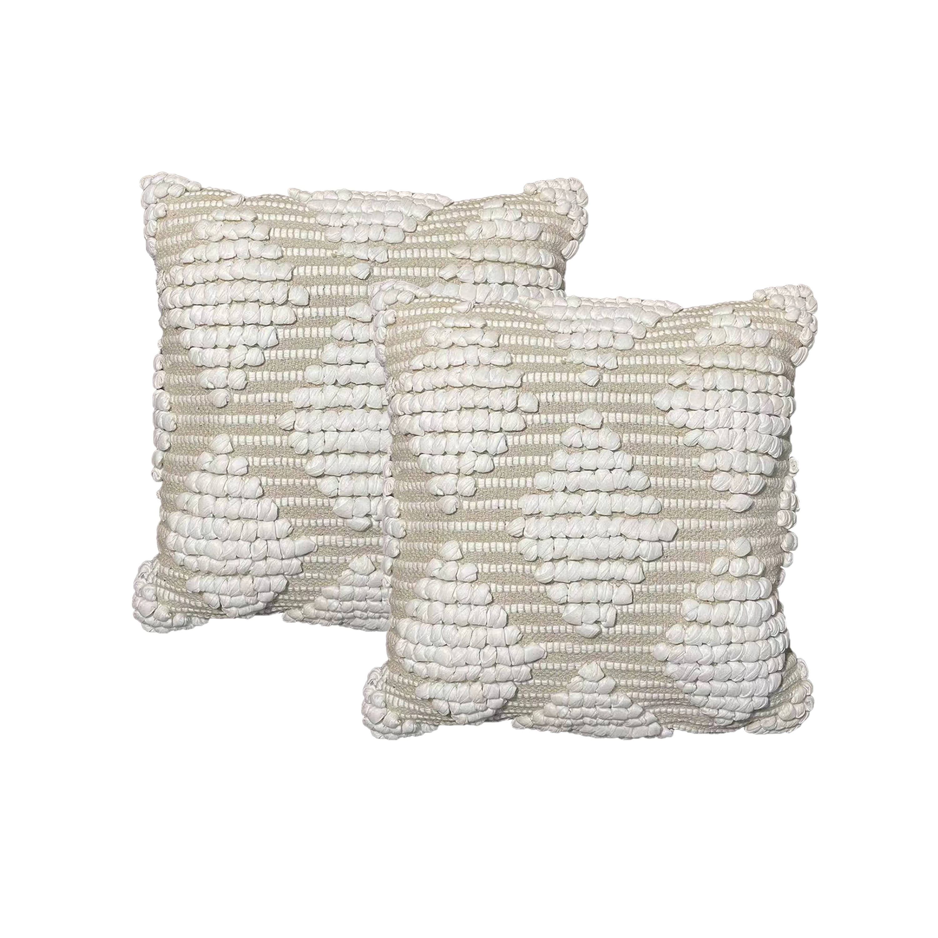 Maxa Cotton Decorative Throw Pillows  18x18" 2 pack