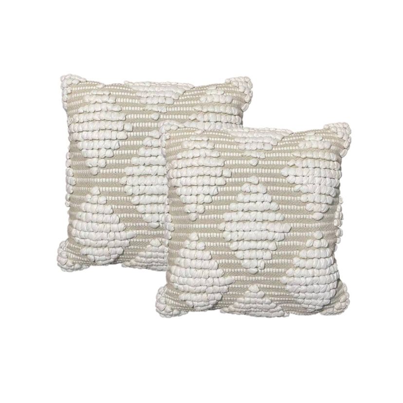 Maxa Cotton Decorative Throw Pillows  18x18" 2 pack
