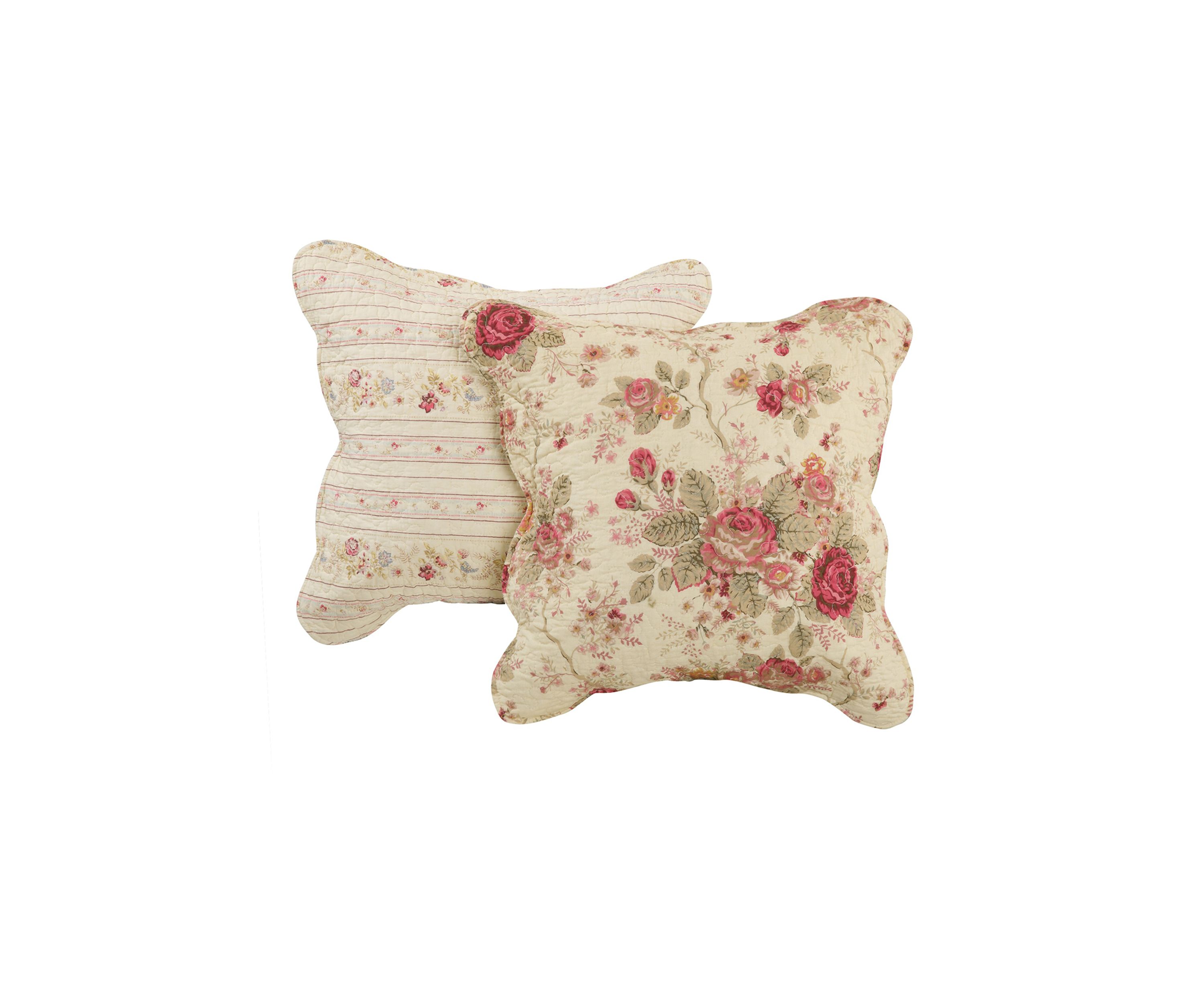 Antique Rose Quilt Set with Bonus Pillows