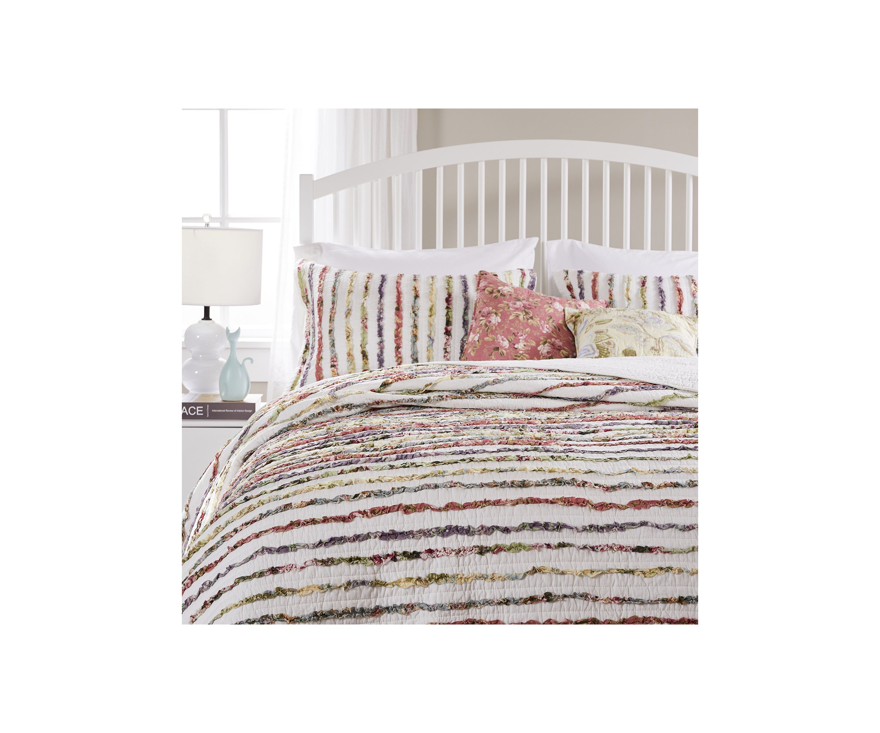 Bella Ruffle Quilt Set with Bonus Pillows