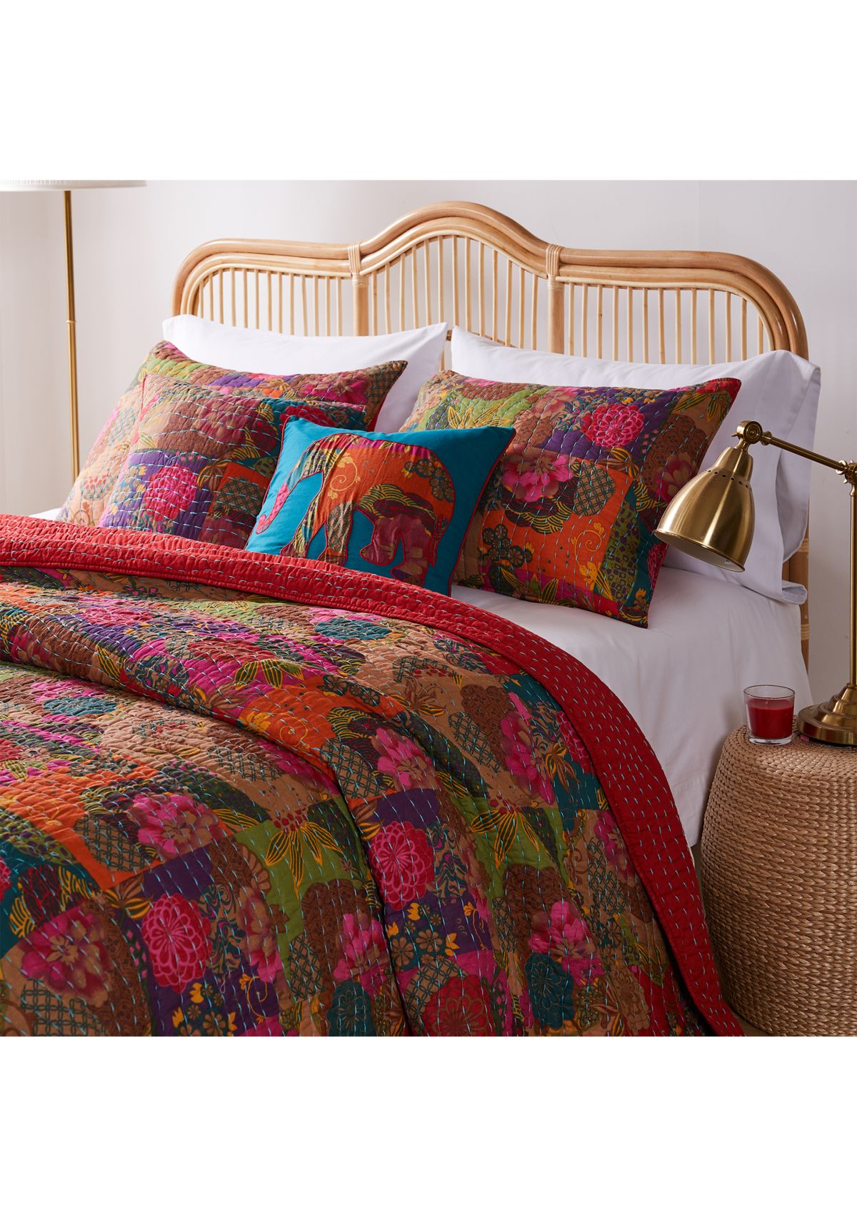 Jewel Quilt Set with Bonus Pillows