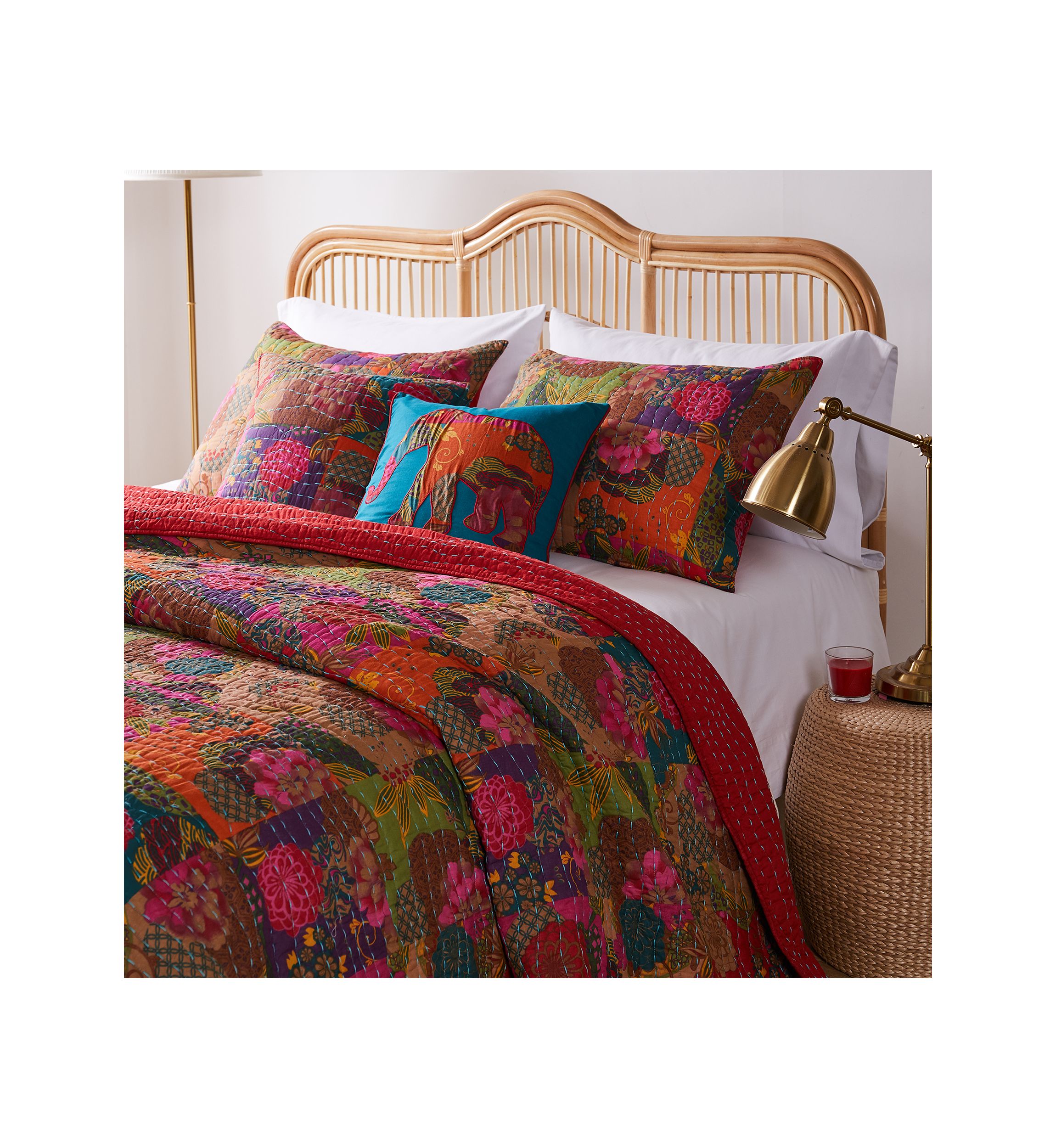 Jewel Quilt Set with Bonus Pillows