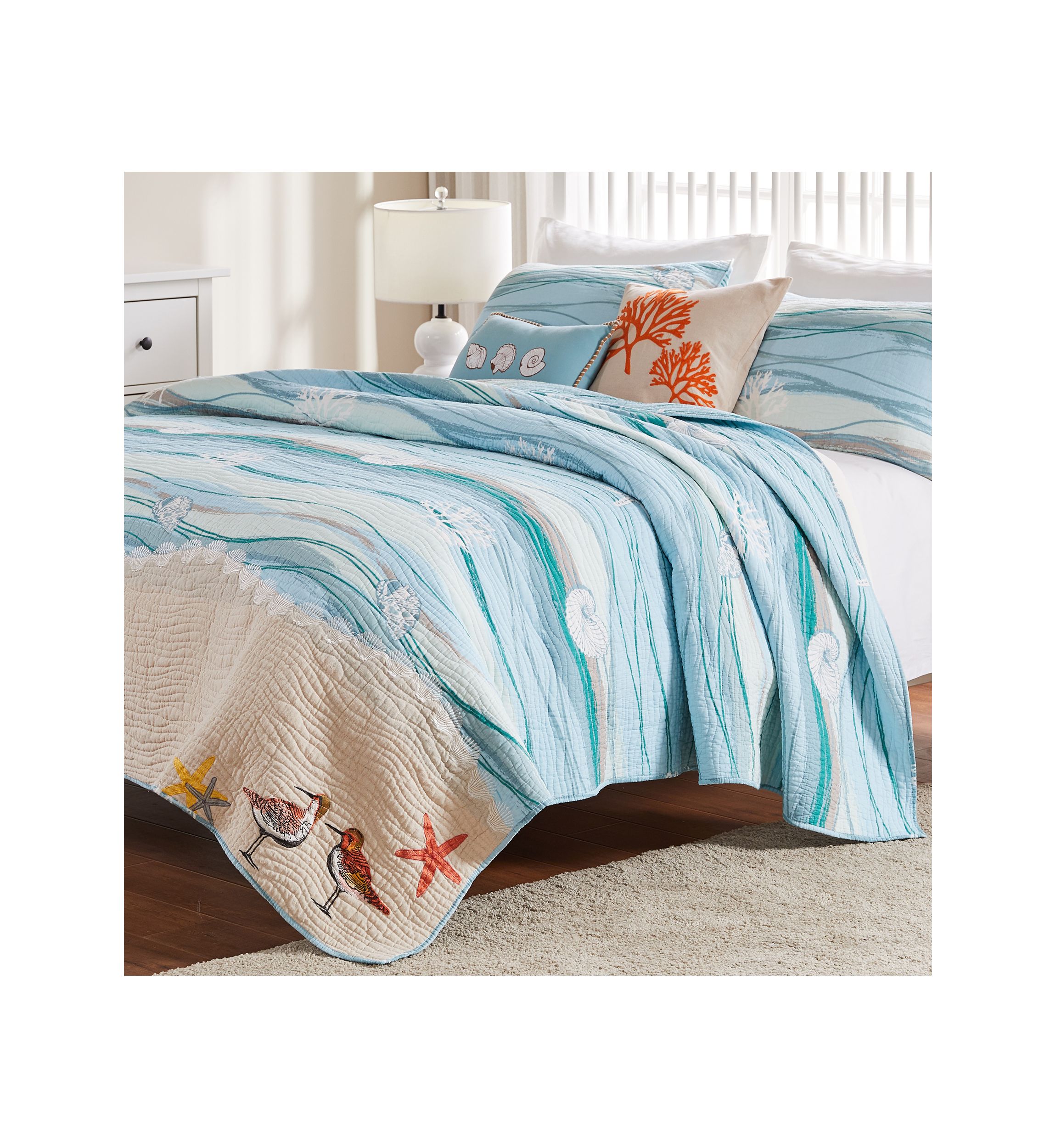 Maui Quilt Set with Bonus Pillows