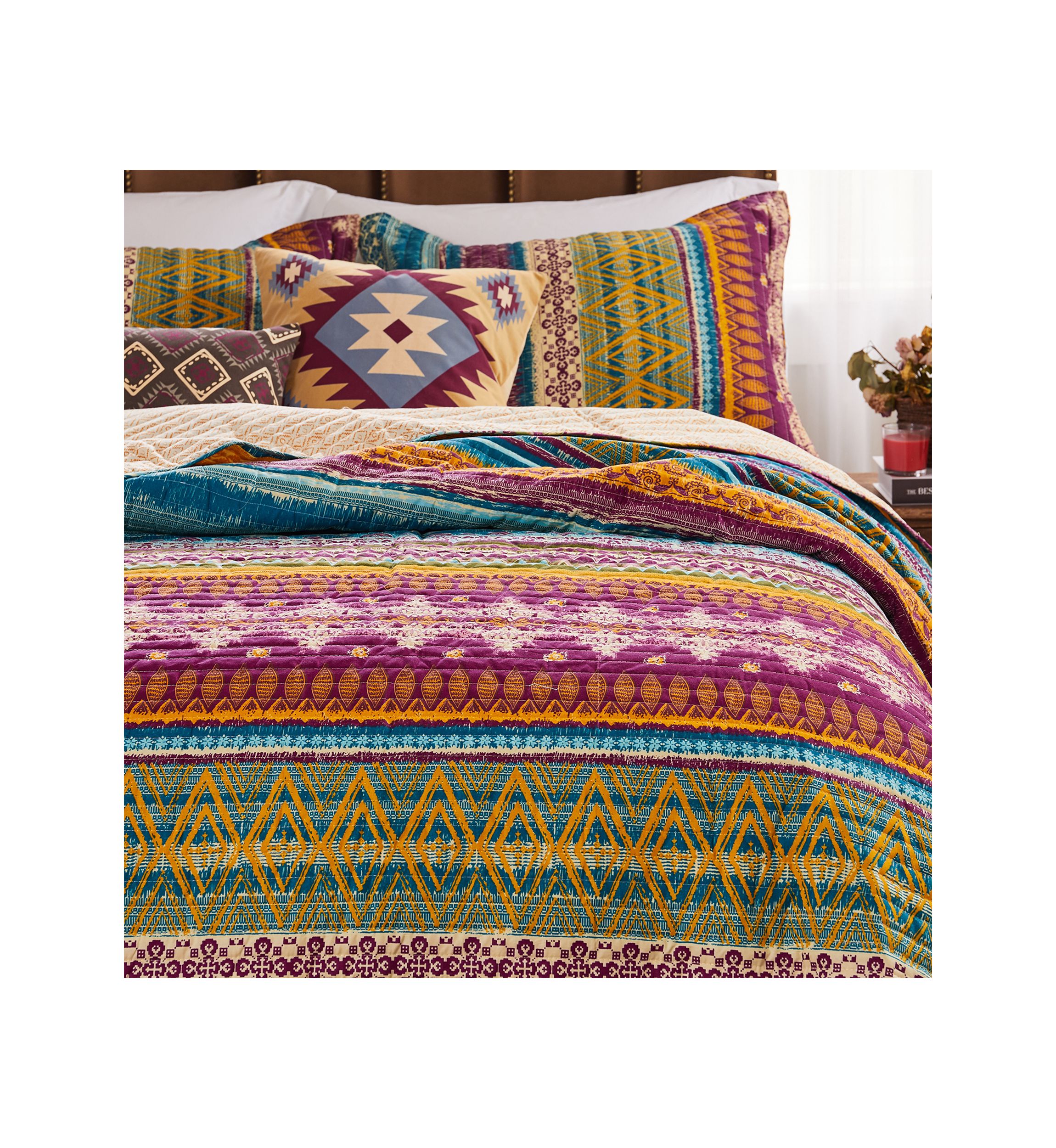 Southwest Quilt Set with Bonus Pillows
